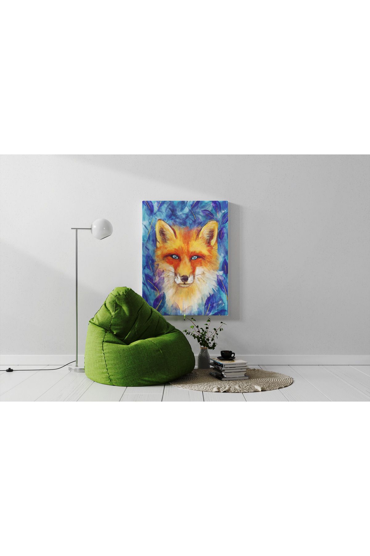 Kanvas Tablo Tilki Desenli Temalı Tablo