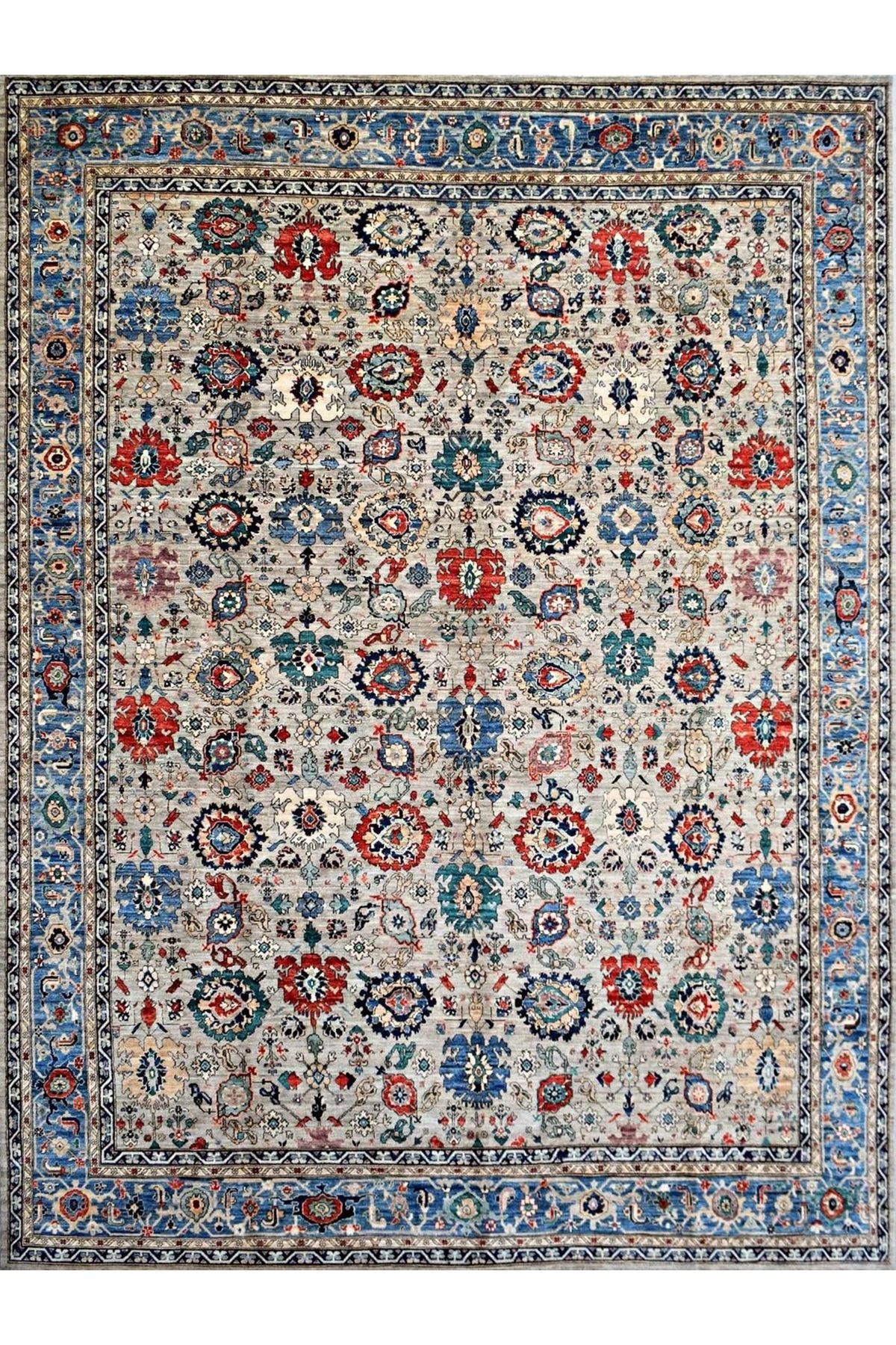 Mete Koleksiyonu Çok Renkli Etnik Motifler Desenli Vintage Dekoratif Halı 05