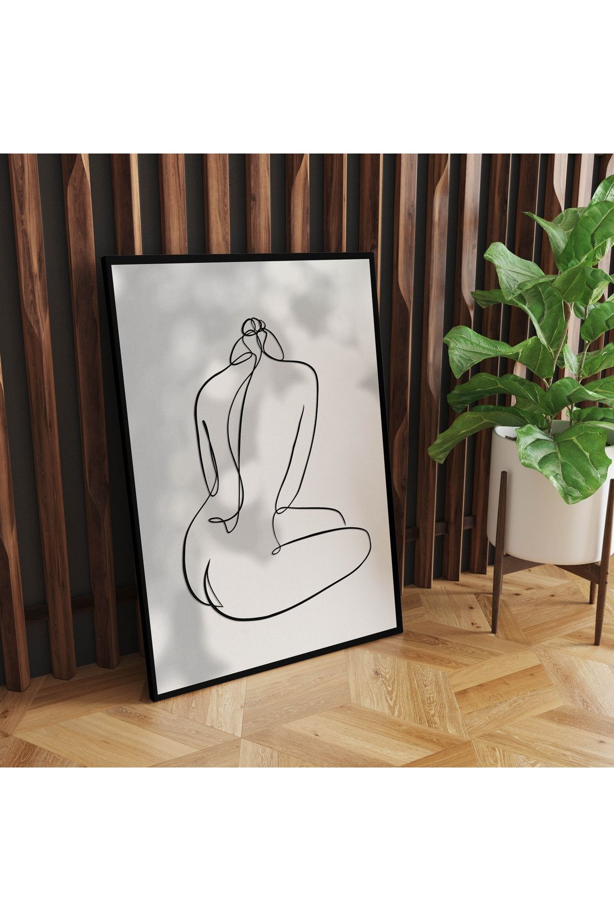 Kanvas Tablo Siyah Beyaz Nü Kadın Temalı 28