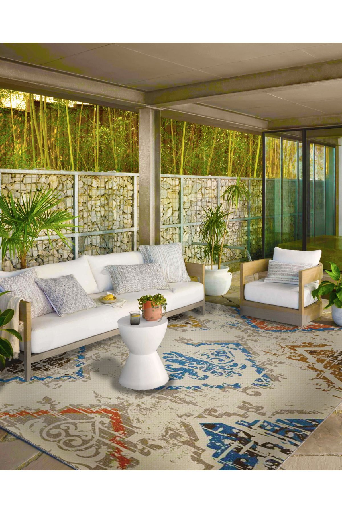 Sarı Kahverengi Baklavalı Temalı Dekoratif Halı ve Yıkanabilir Halı miravip9717