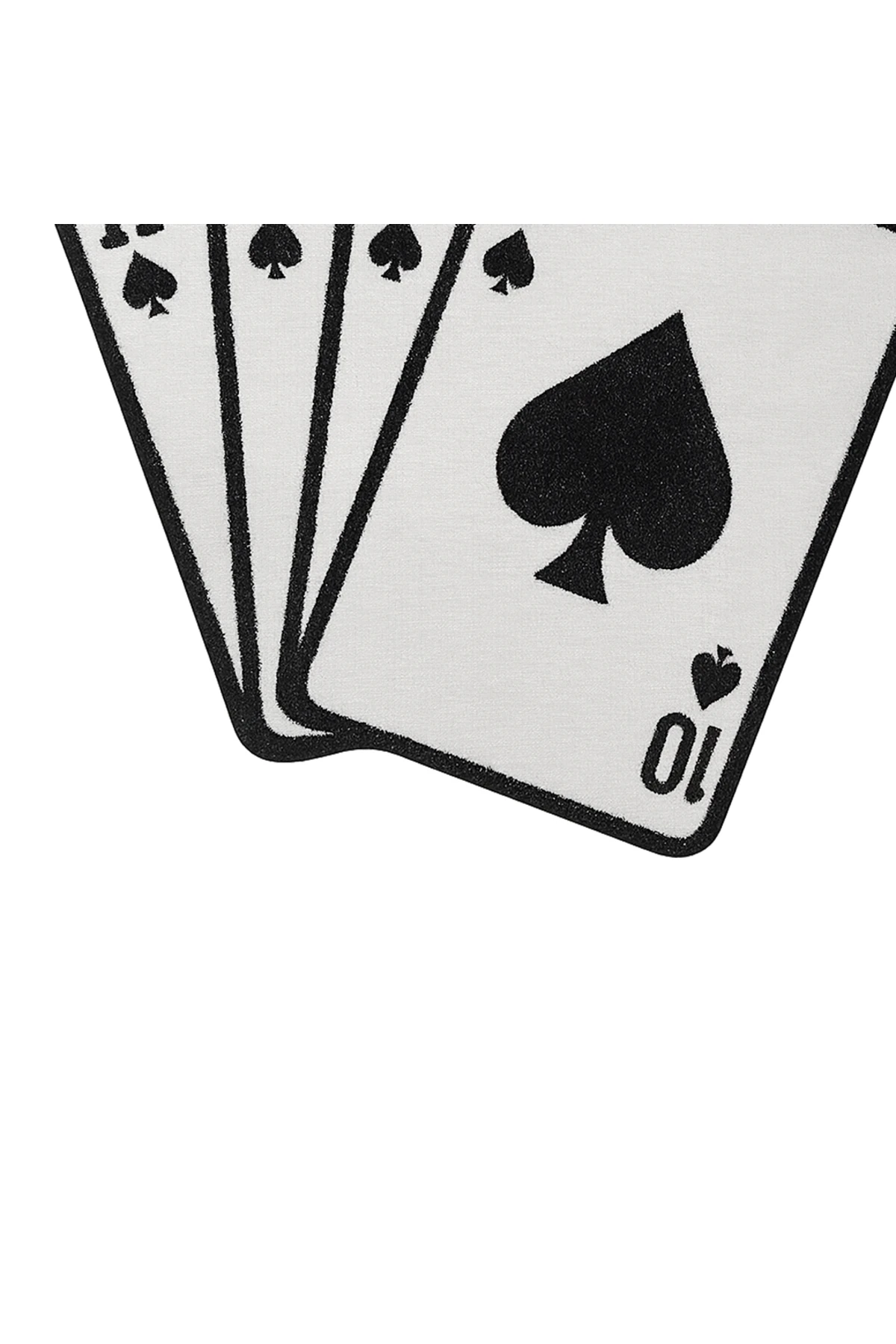 MOSSO İskambil Kartları Desenli Dokuma Taban Modern Dekoratif Halı mosso349