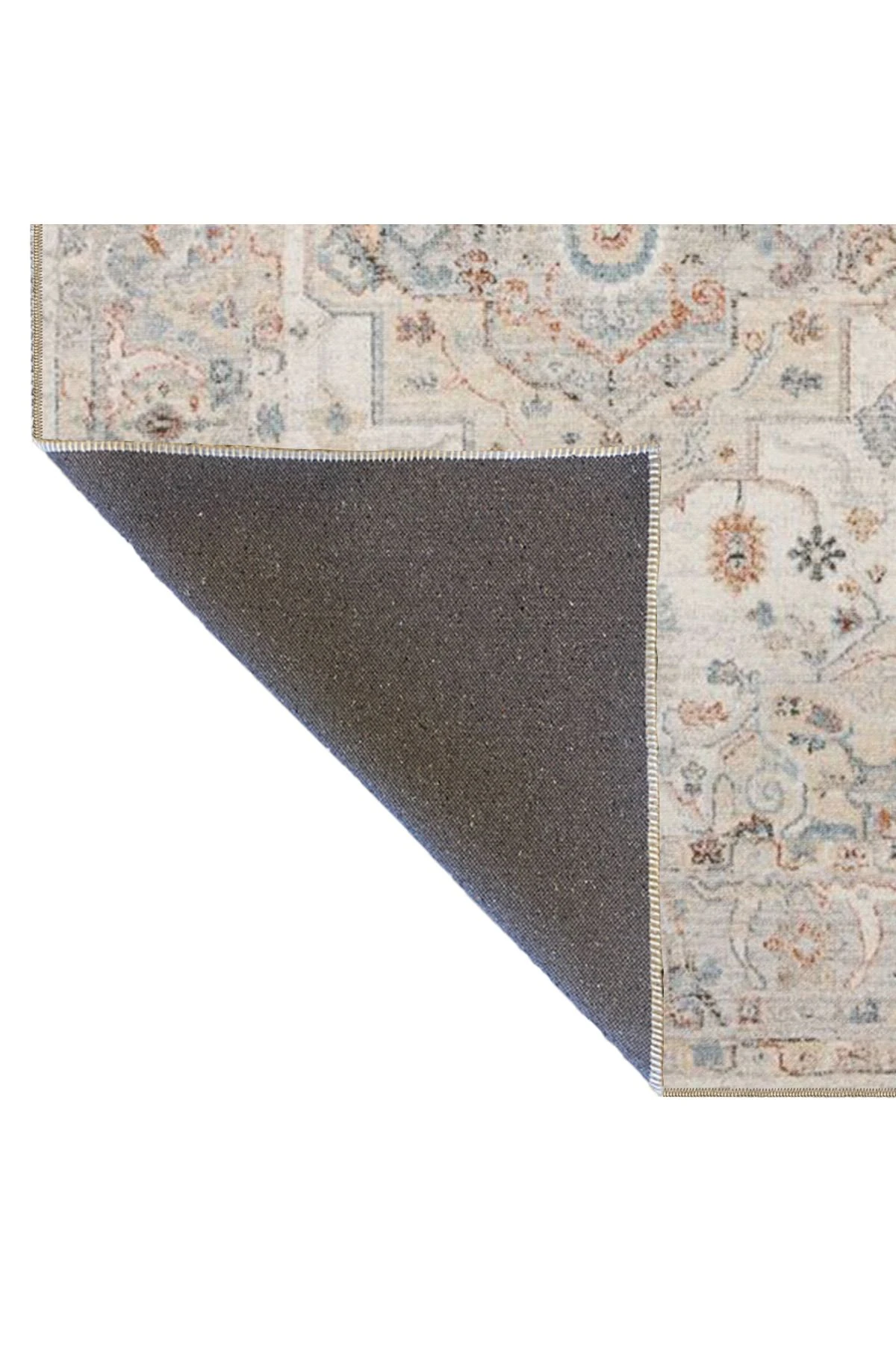 Krem Tonlarda Geleneksel Desenli Dokuma Taban Halı miravip388