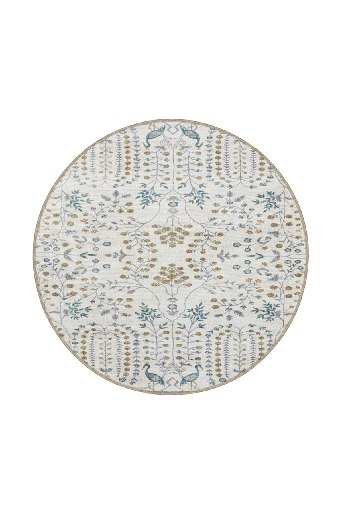 Gri Renklerde Geleneksel Modern Desenli Dekoratif Halı miravip565