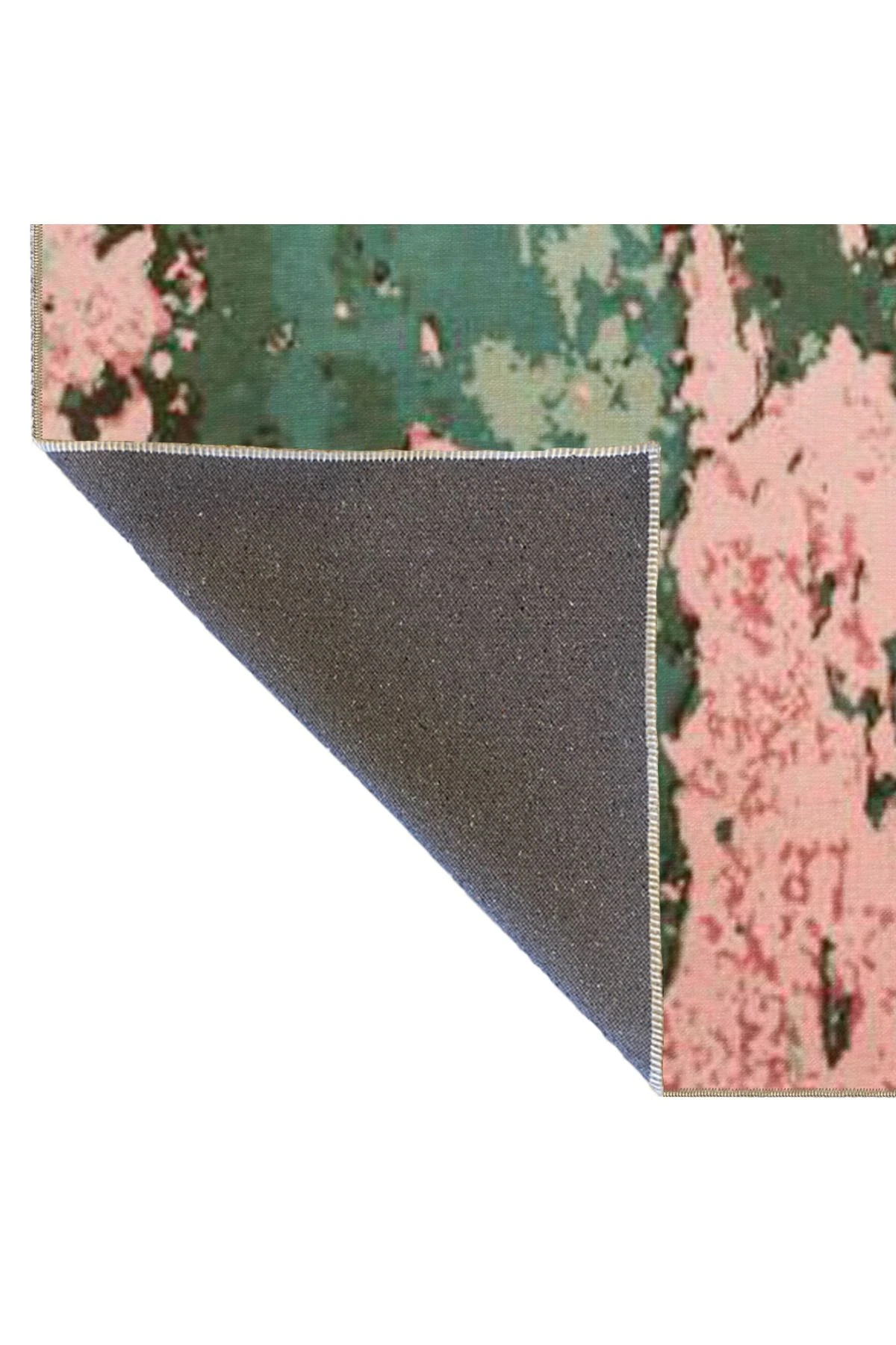 Pastel Boyalı Pembe Yeşil Modern Dekoratif Halı miravip471