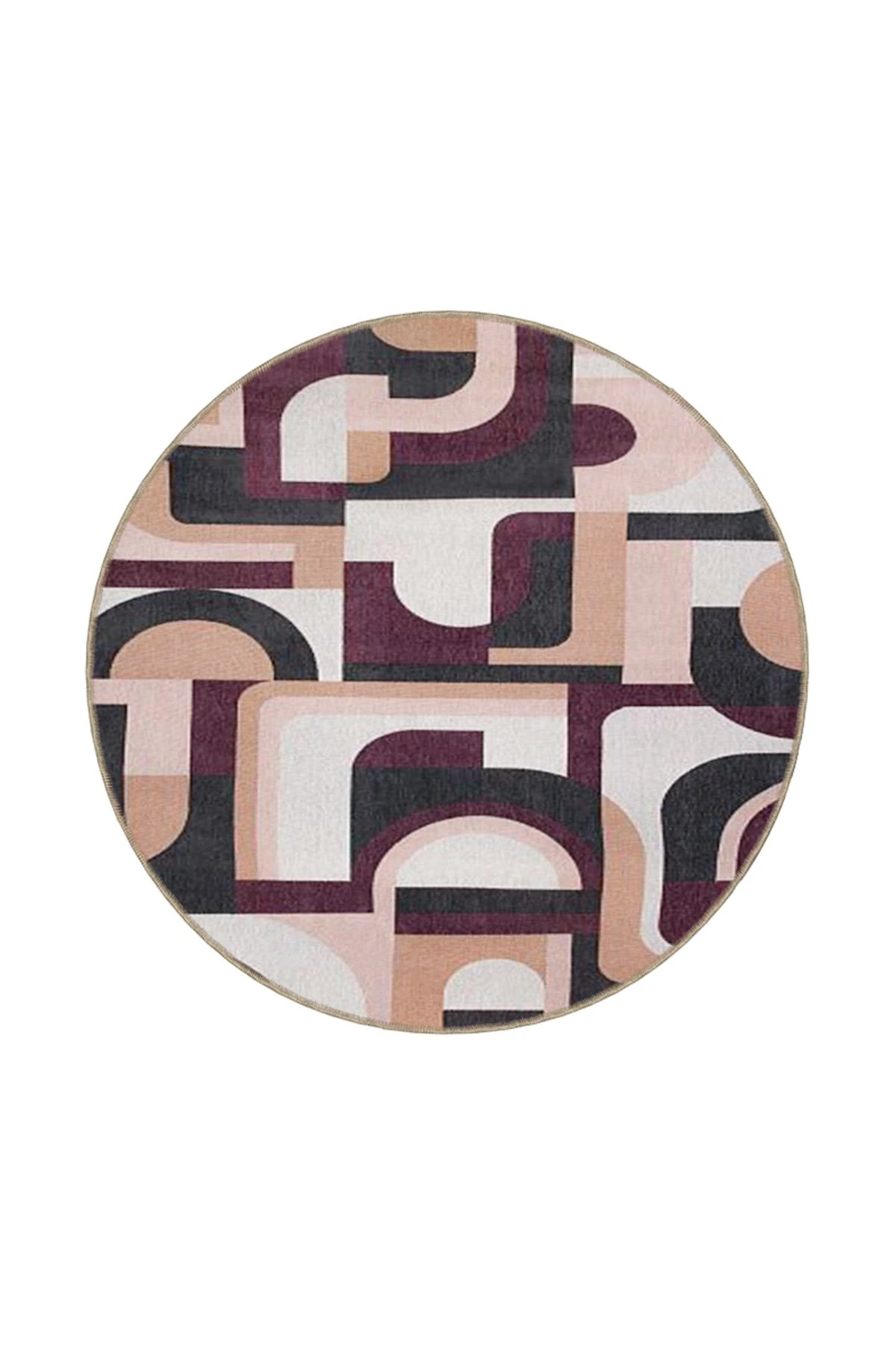 Kahverengi Temalı Geometrik Dokuma Taban miravip841