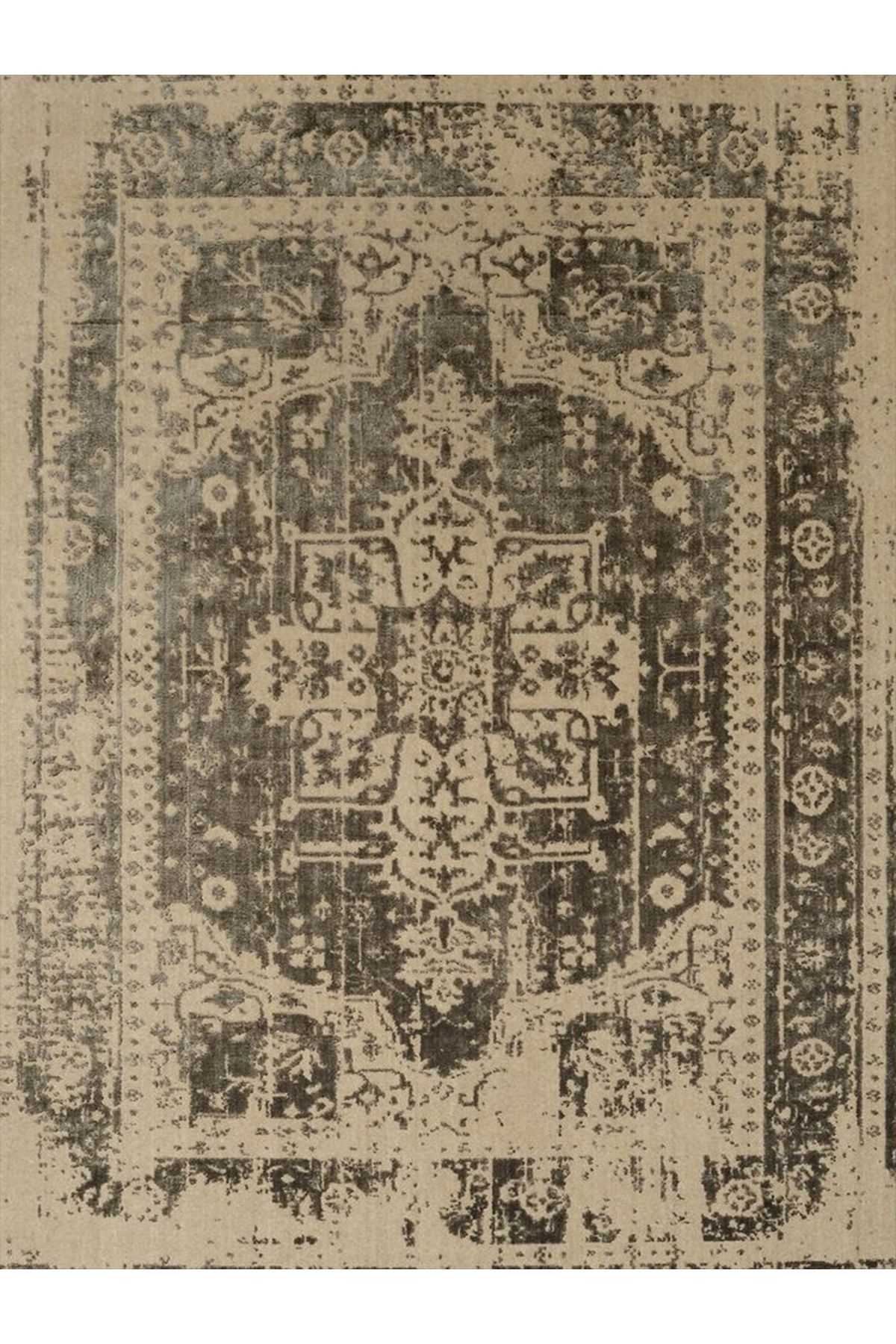 Aysu Koleksiyonu Eskitme Görünümlü Desenli Dokuma Taban Dekoratif Halı aysu09