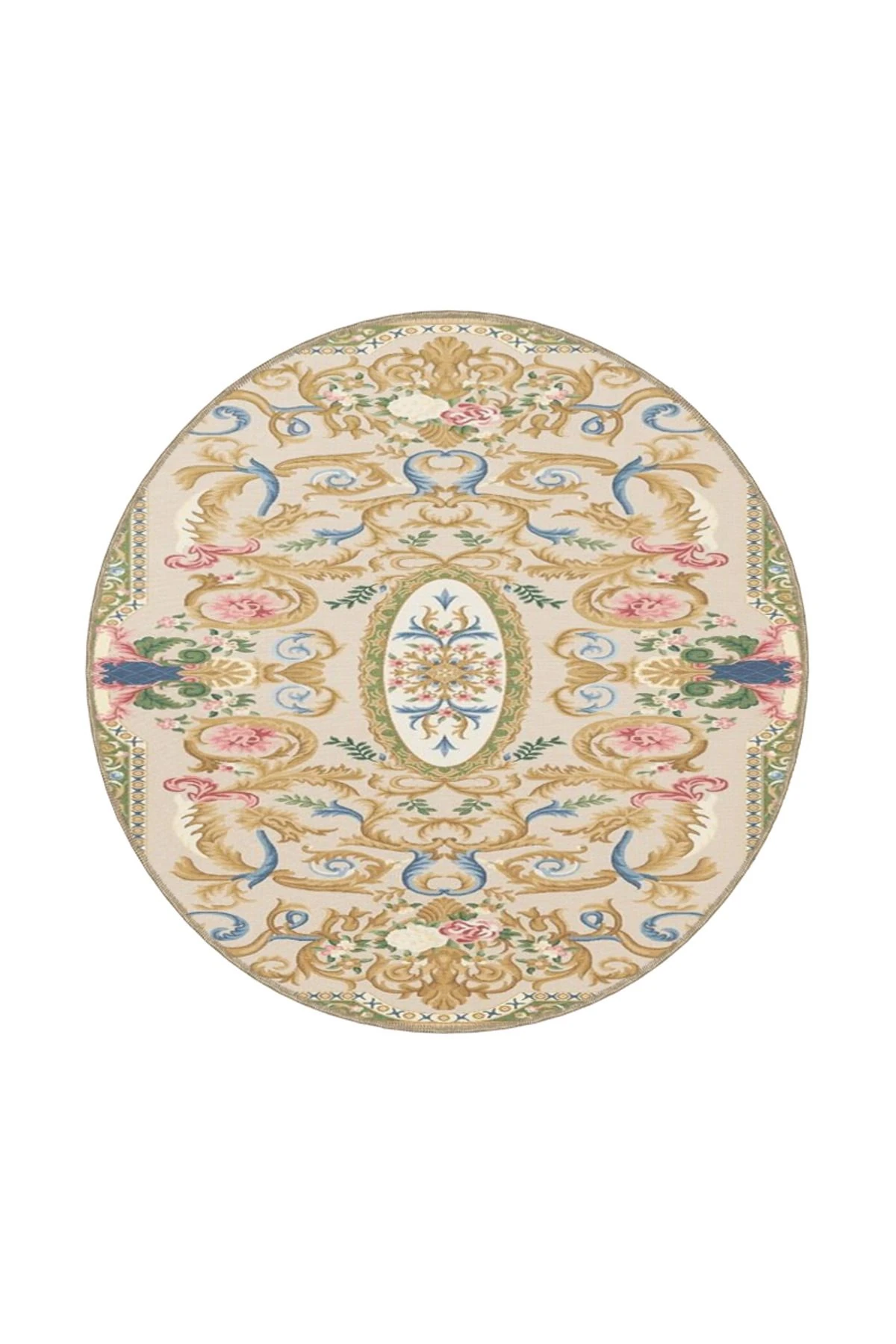 Geometrk Pembe Renkli Motifli Desenli Modern Dekoratif Halı 4437