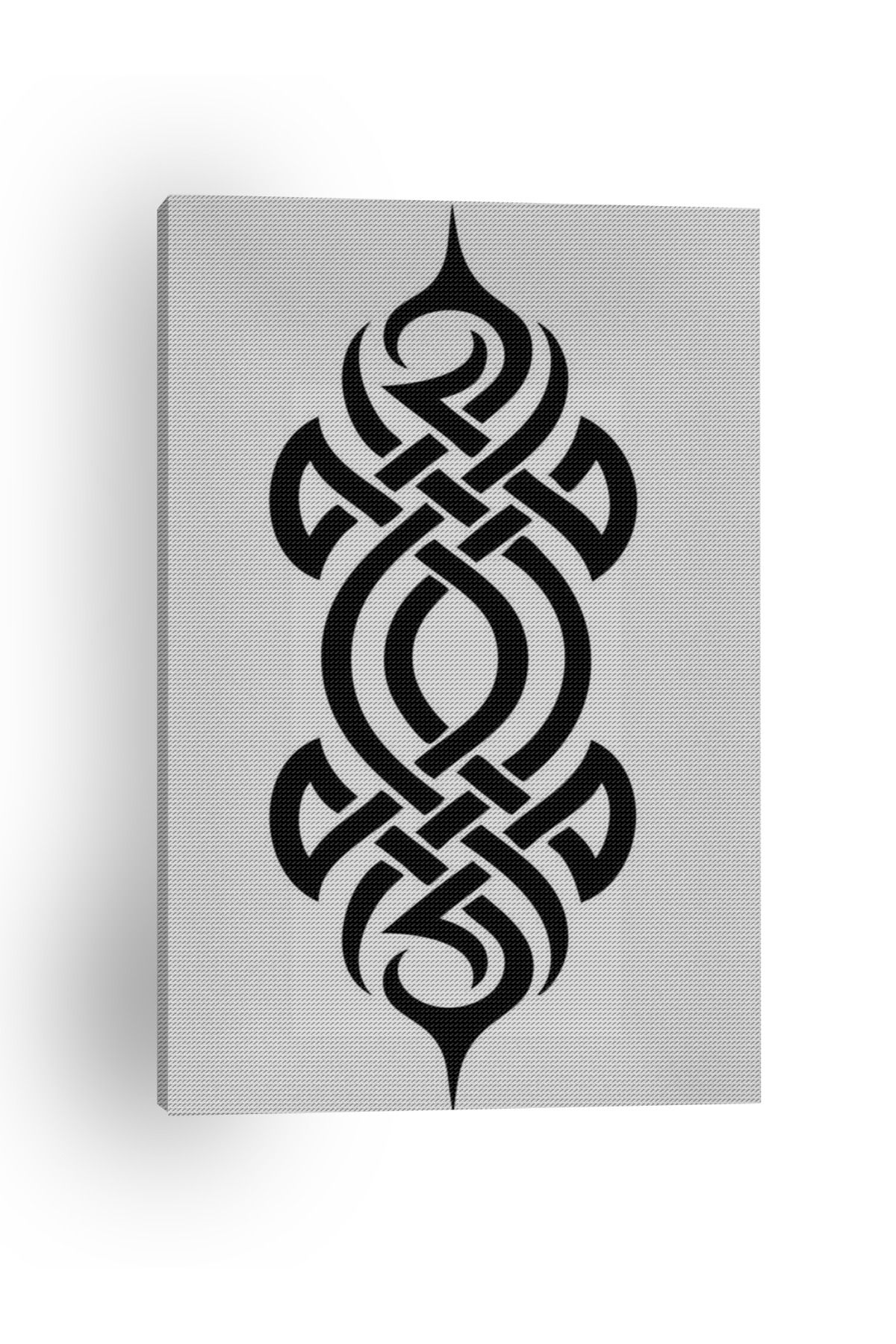 Kanvas Tablo Siyah Geoemtrik Desenli Temalı Tablo