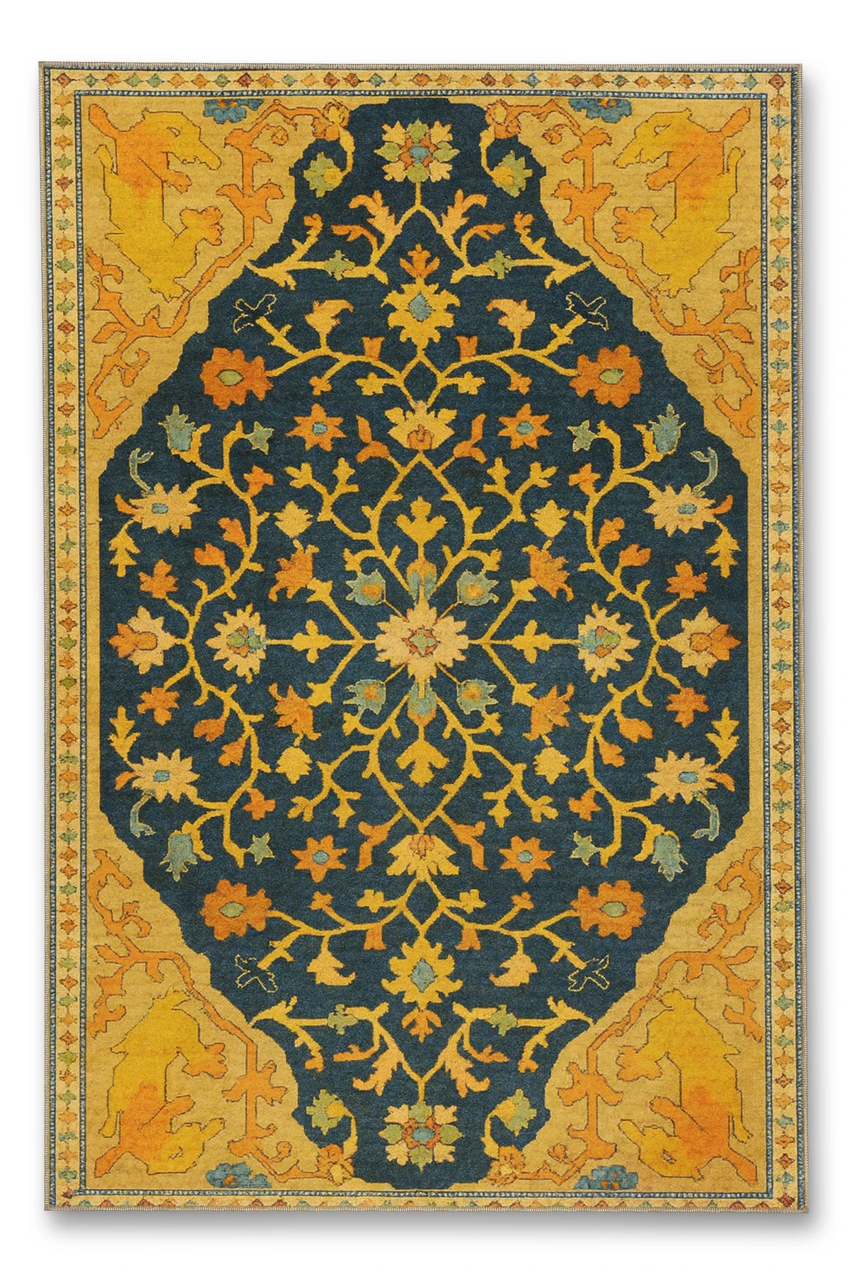 MOSSO Geleneksel Motifli Desen Dokuma Taban Vintage Dekoratif Halı mosso886