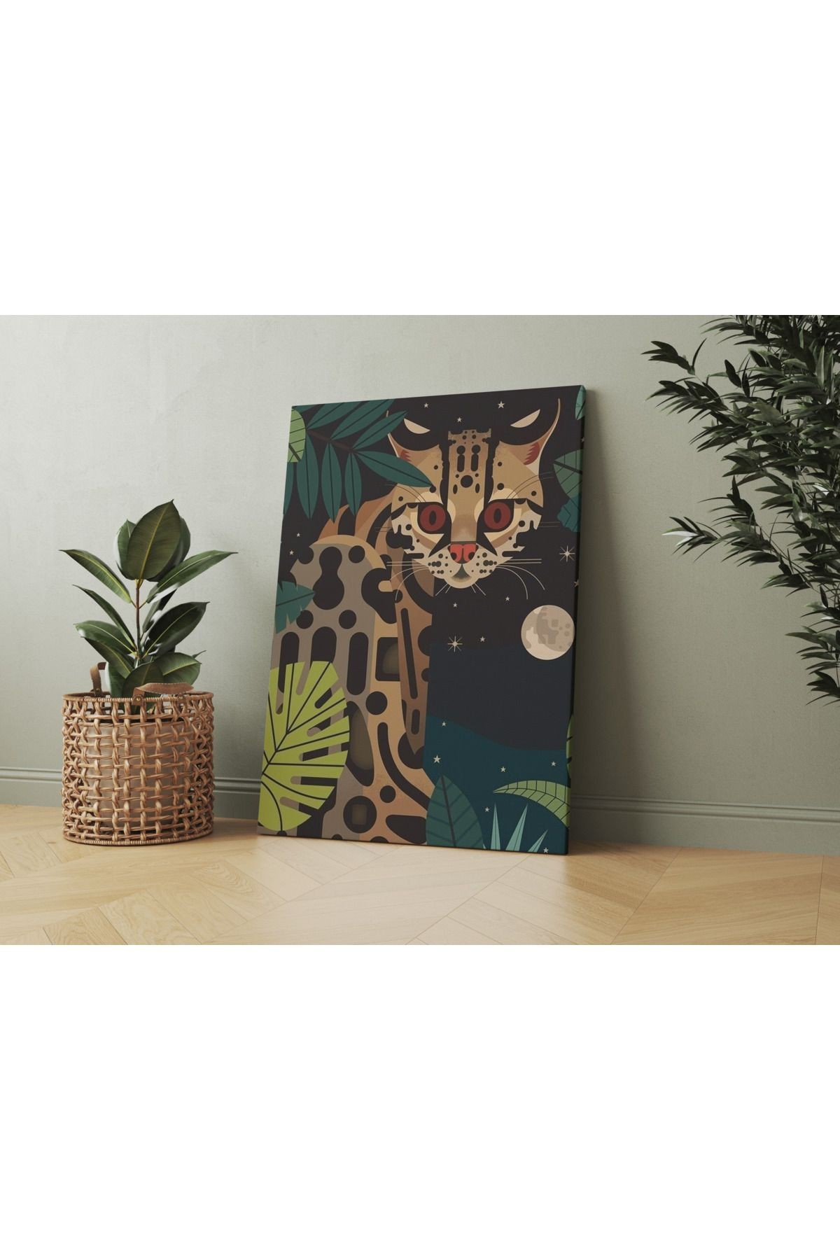 Kanvas Tablo Yavru Leopar Kedi Temalı