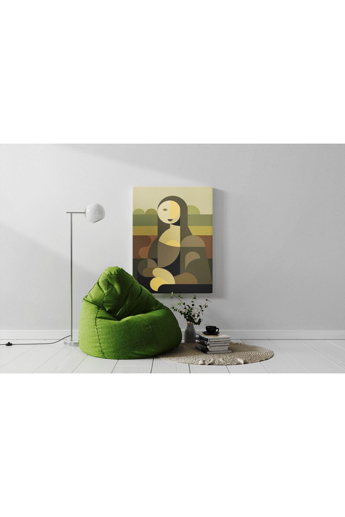 Kanvas Tablo Mona Lisa Temalı Desenli Temalı Tablo