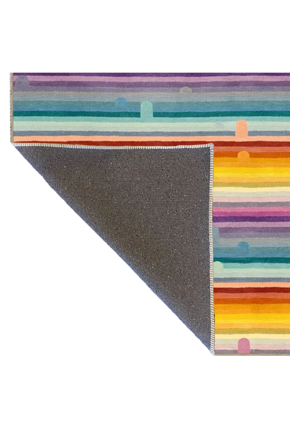 Modern Sarı Kırmızı Düz Desenli Renkli Dekoratif Halı miravip604