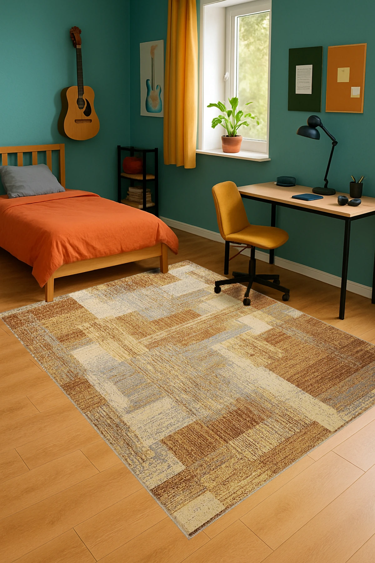 MOSSO Geleneksel Motifli Desen Dokuma Taban Vintage Dekoratif Halı mosso872