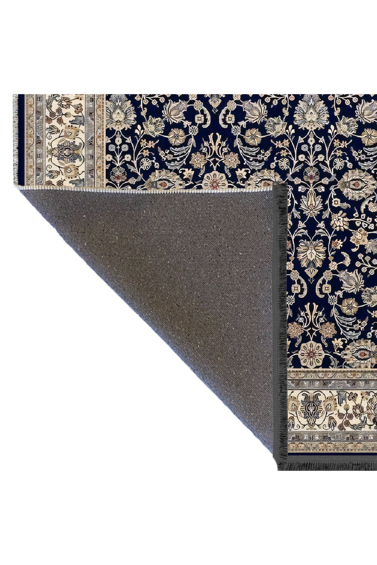 Çok Renkli Etnik Motif ve Çiçek Desenli Kreatif Vintage Dekoratif Halı 2534