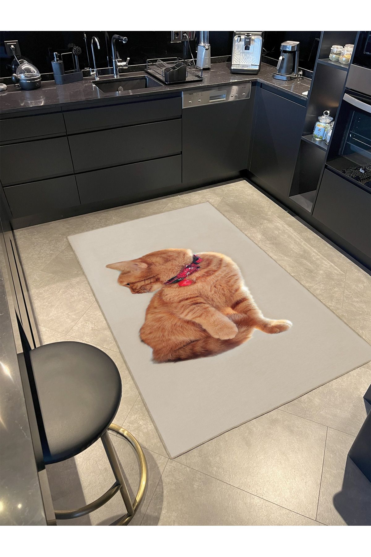 Kedi Desenli Hayvan Çocuk Odası Halısı Dekoratif Halı miravip203