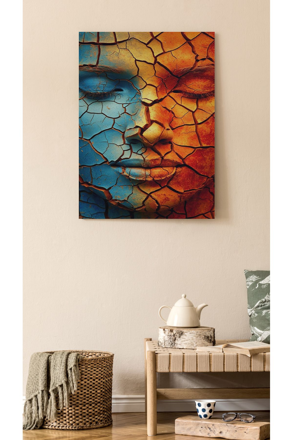 Kanvas Tablo Toprak Adam Temalı Tablo