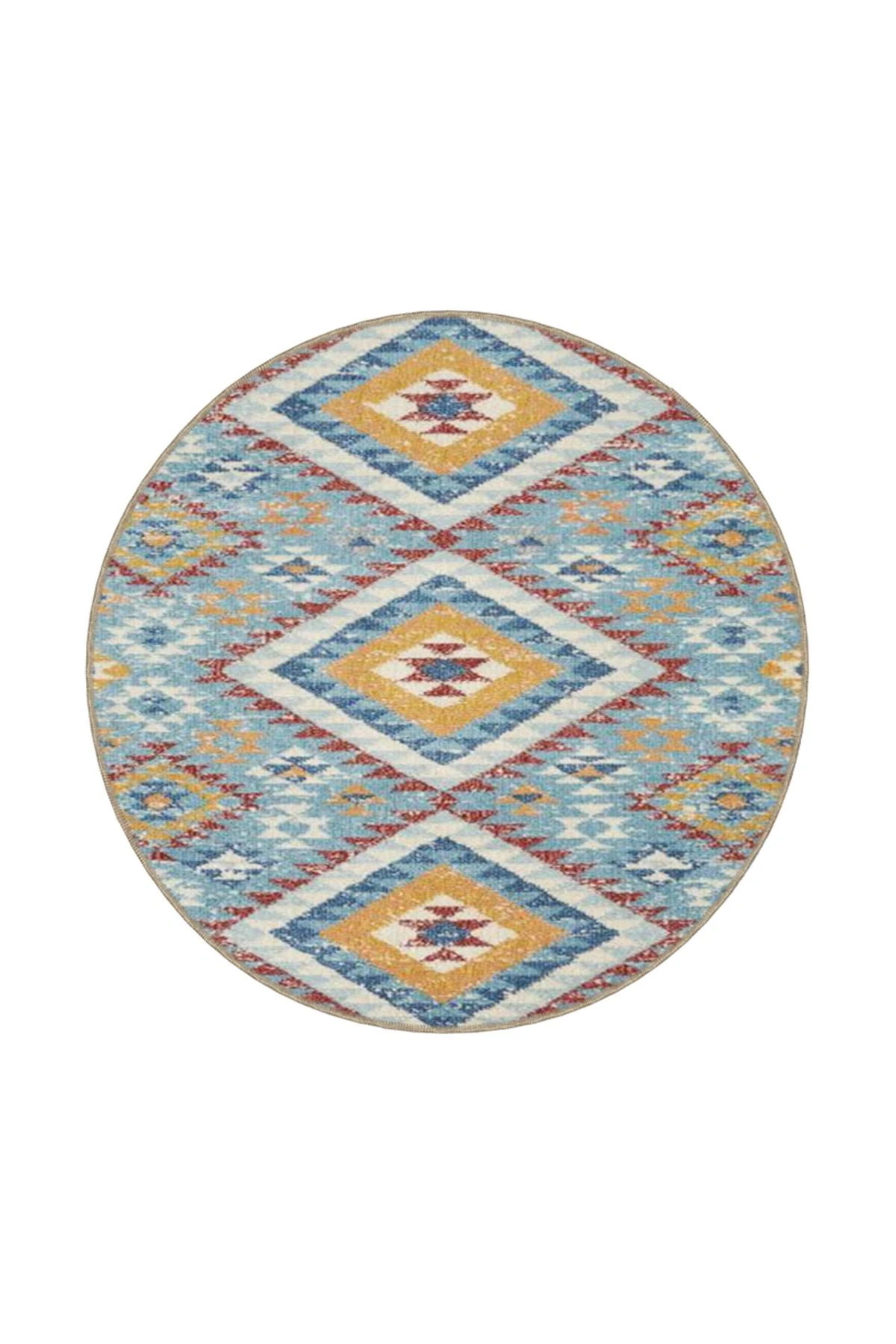 Çapraz Baklavalı Desenli Dokuma Taban ve Dekoratif Halı miravip629