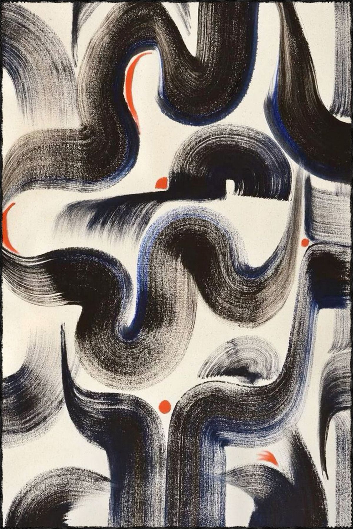 Krem Tonlarında Fırça Çizimli Modern Dekoratif Halı ve Yıkanabilir Halı miravip9555