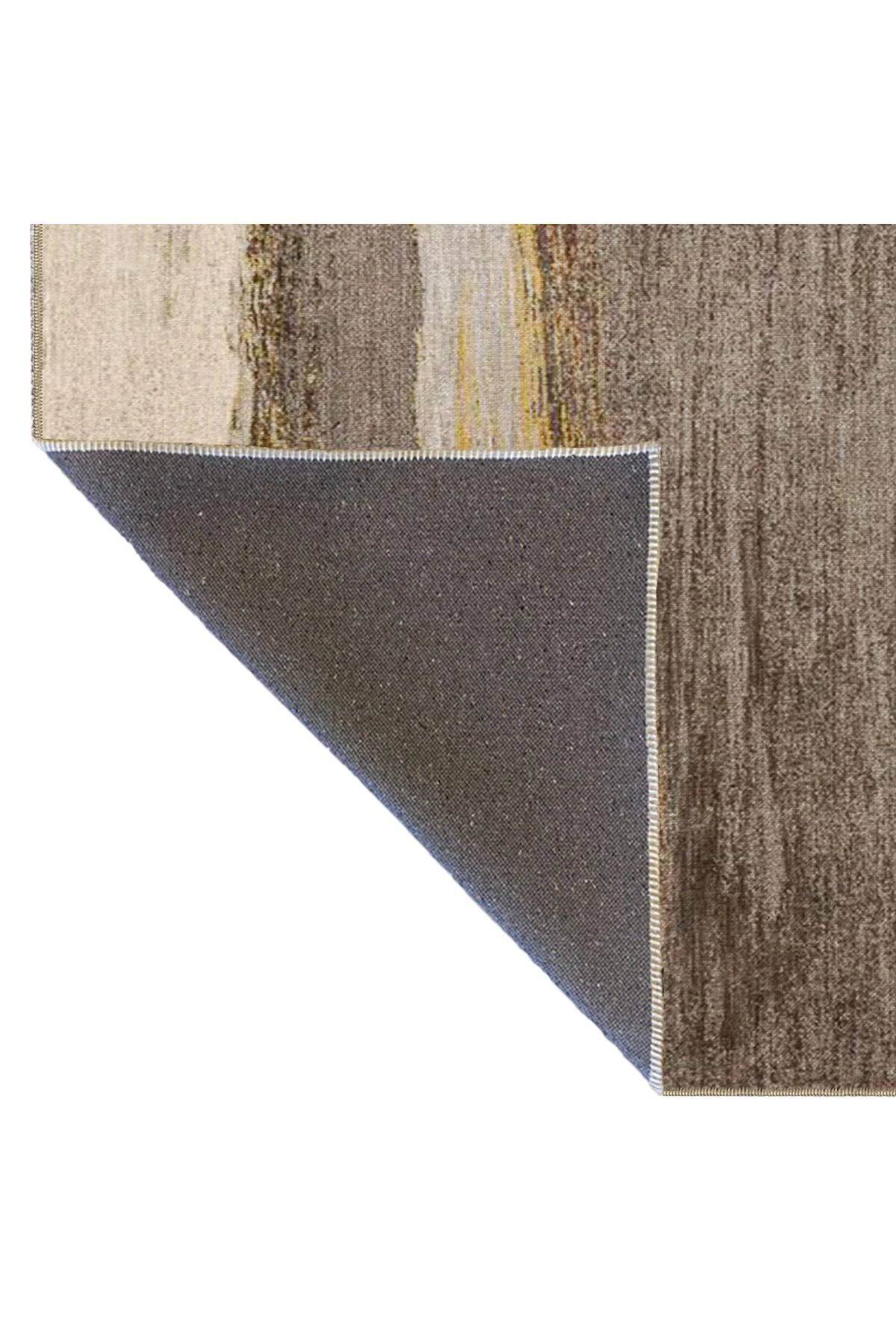 Kahverengi Bej Temalı Soyut Abstract Desenli Modern Dekoratif Halı 3894