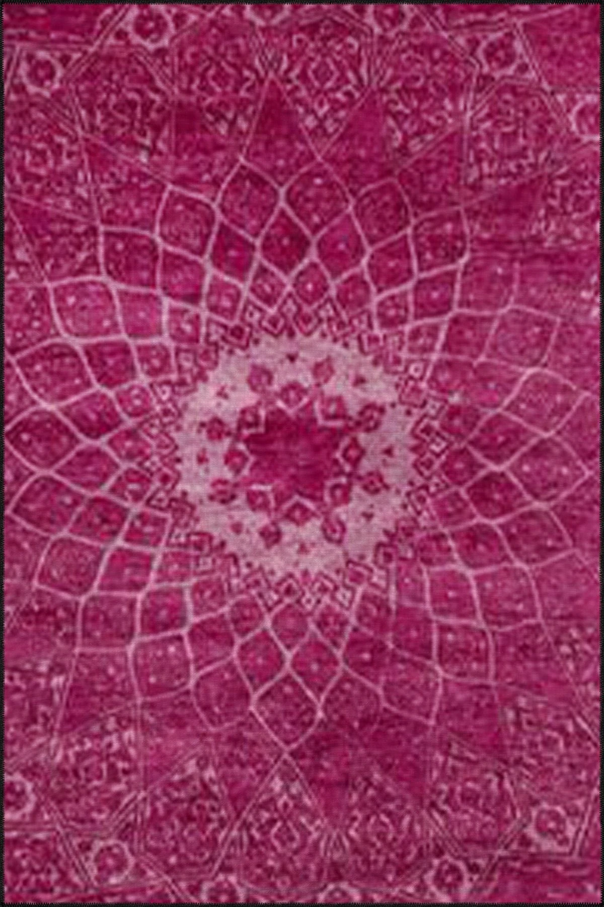 Pembe Yıldız Desenli Modern Dekoratif Halı 4484