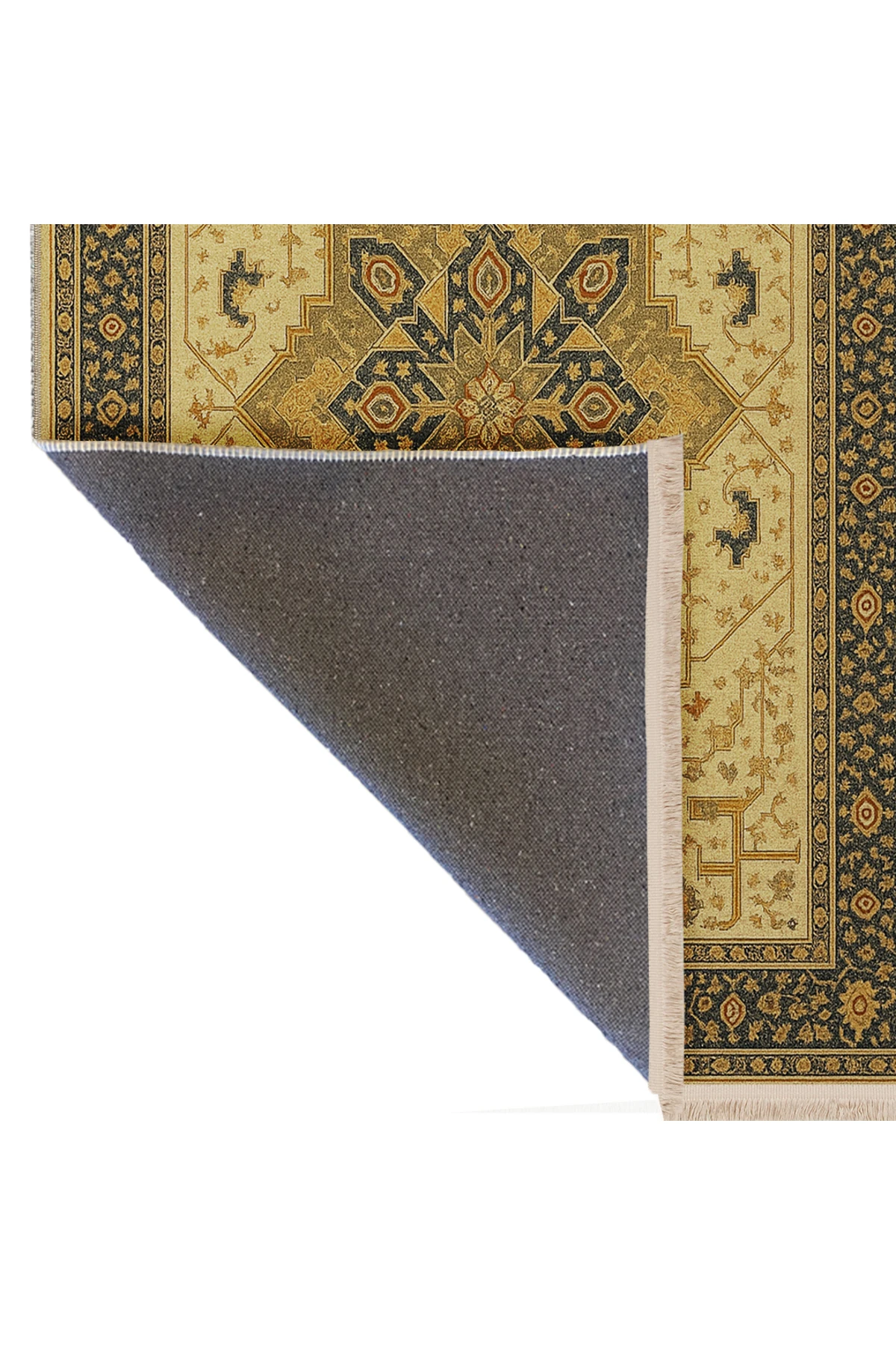 MOSSO Kahverengi Geleneksel Desen Temalı Desenli Modern Dekoratif Halı mosso424