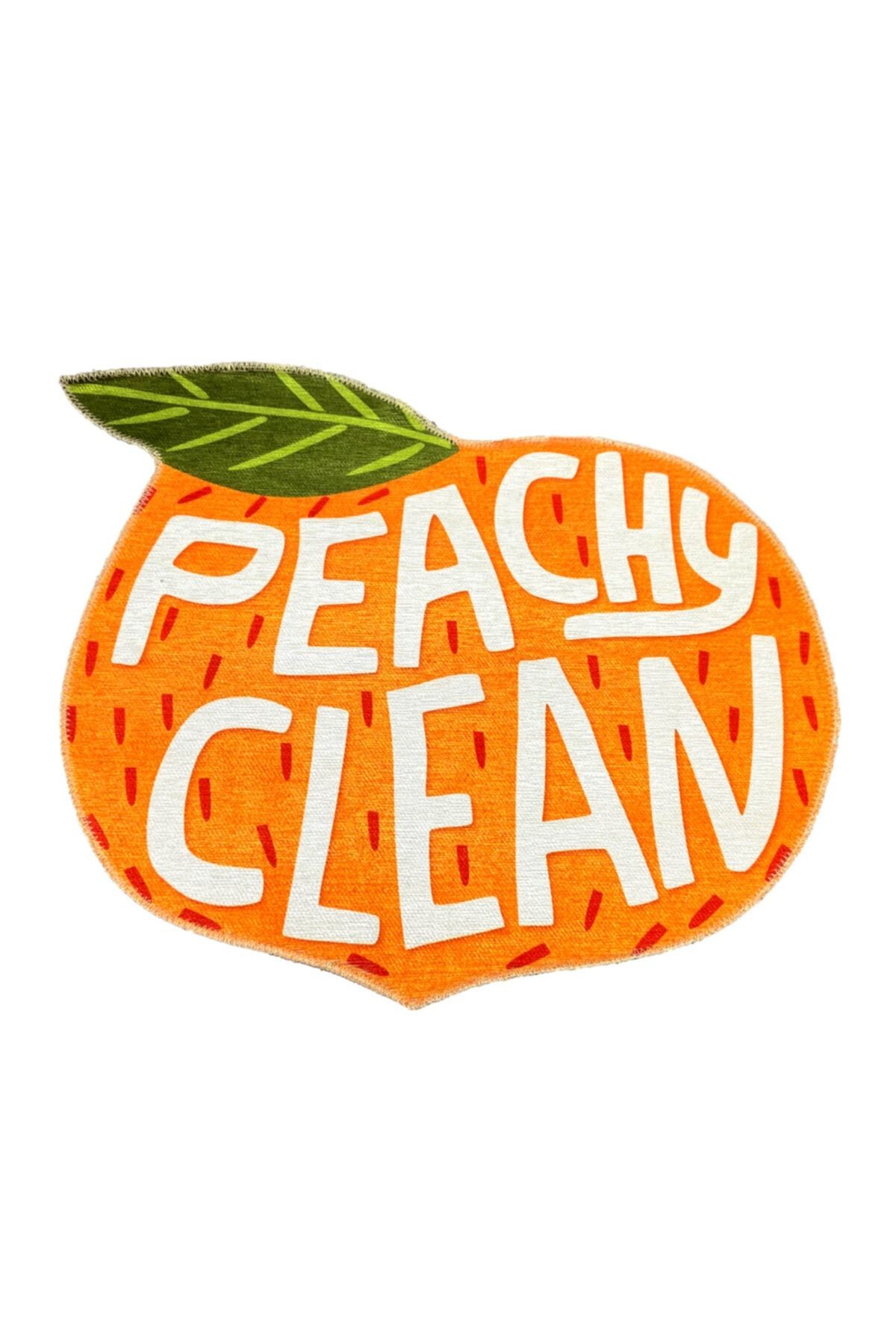 Mira 828 Meyve Desenli Peachy Clean Yazılı Dekoratif Yıkanabilir Halı