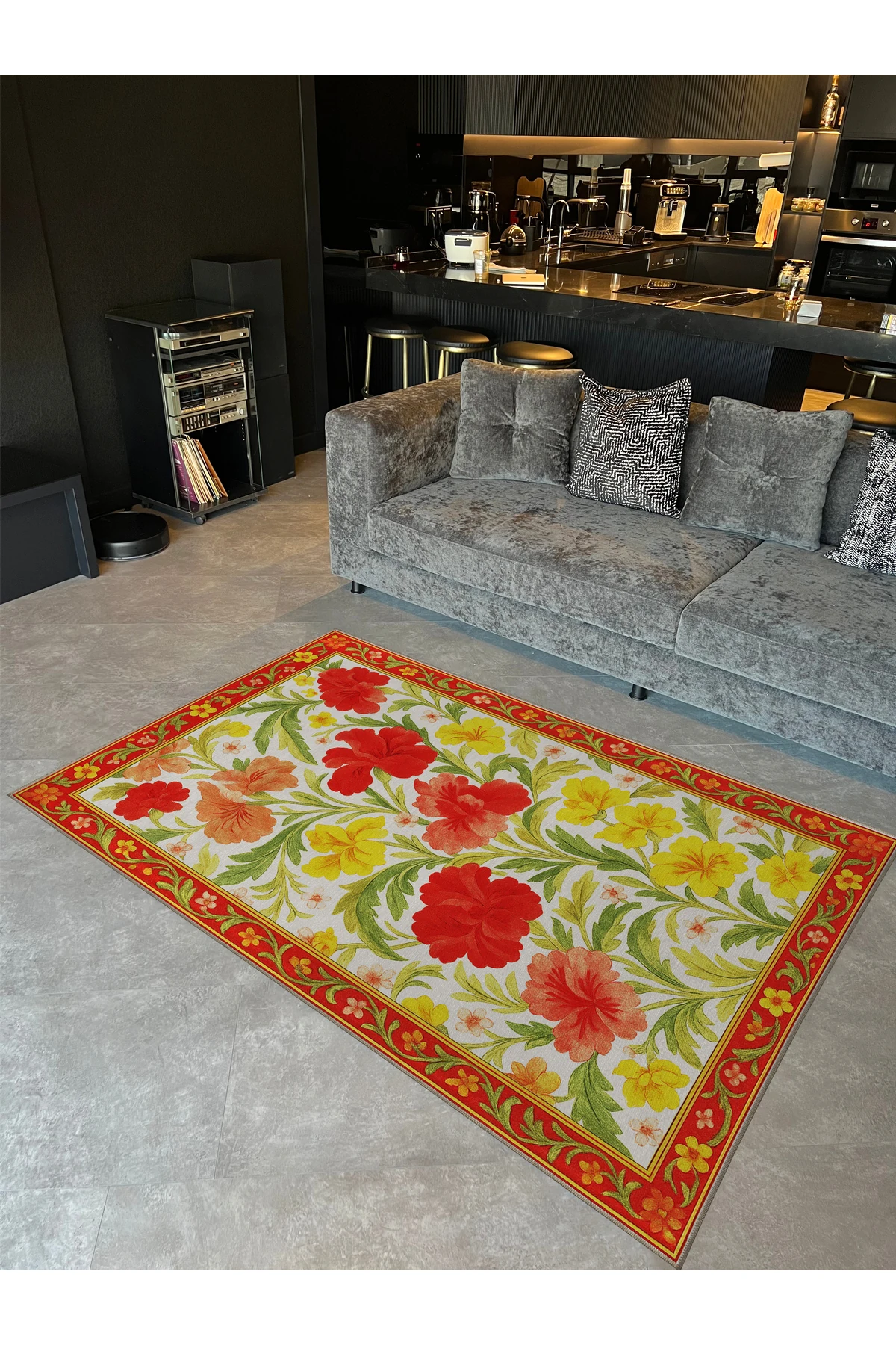 MOSSO Morden Temalı Desenli Modern Dekoratif Halı mosso448