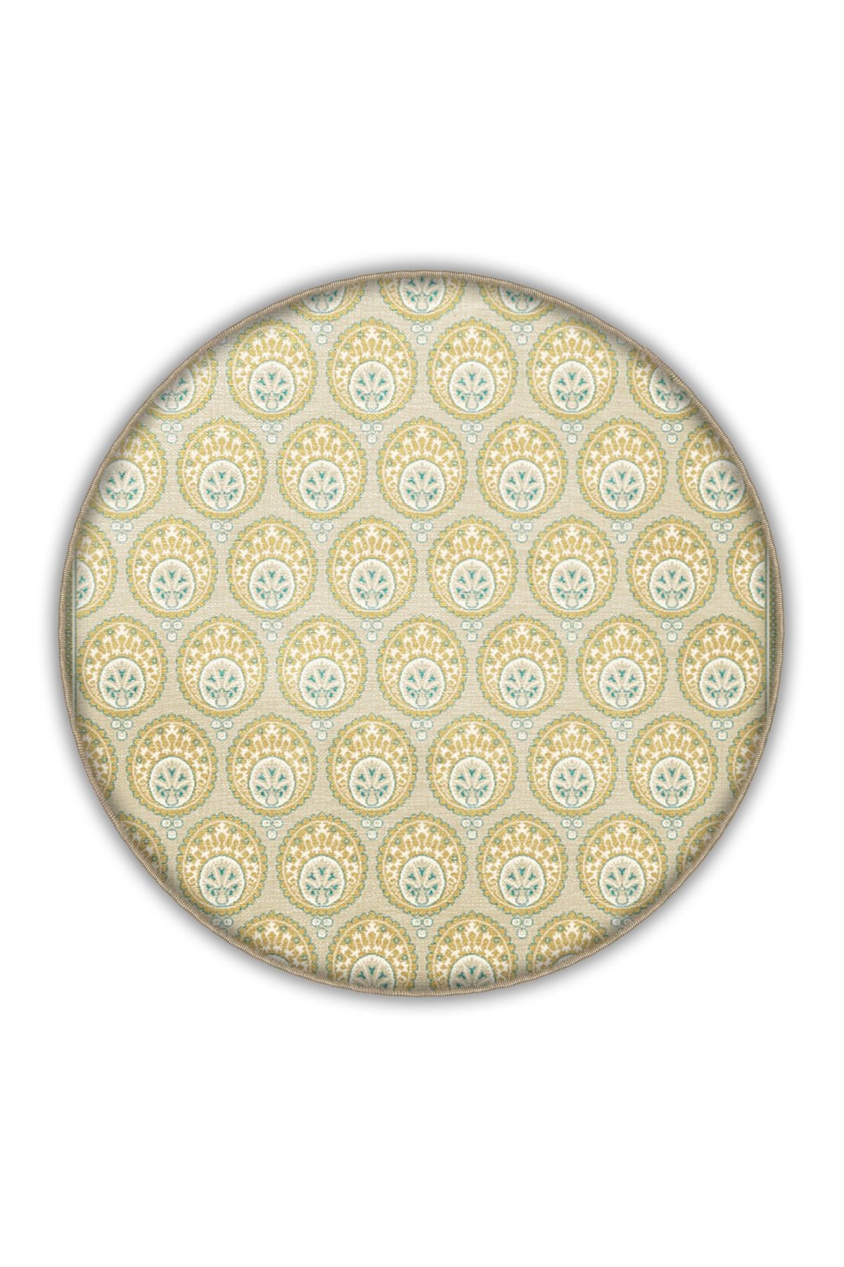 Bej Temalı Geleneksel Motif Etnik Desenli Vintage Dekoratif Halı 3354