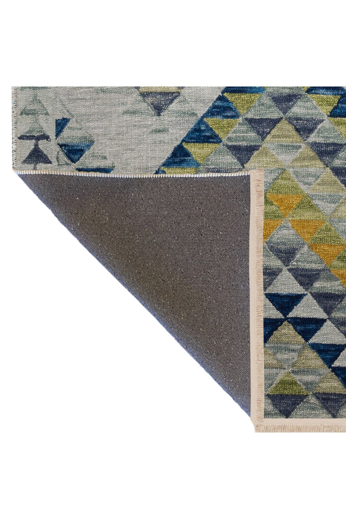 Açık Ton Çok Renkli Geometrik Desenli Kreatif Vintage Dekoratif Halı 2814