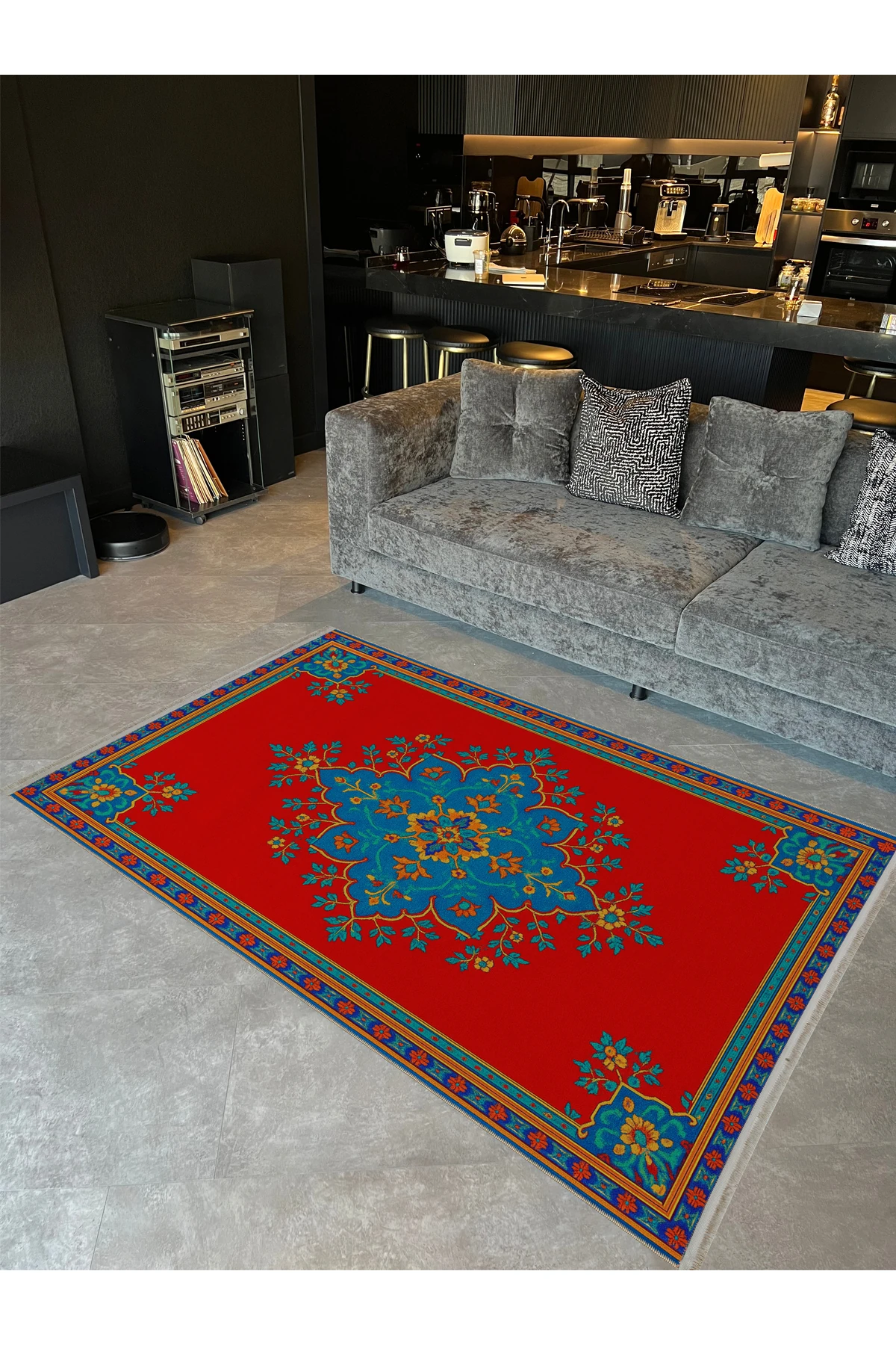 MOSSO Geleneksel Temalı Desen Modern Dekoratif Halı mosso481