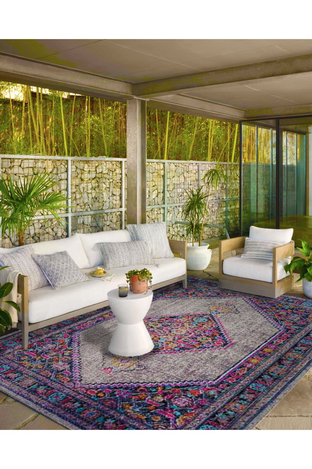 Mor Geleneksel Temalı Desenli Dokuma Taban Halı ve Yıkanabilir Halı miravip10124