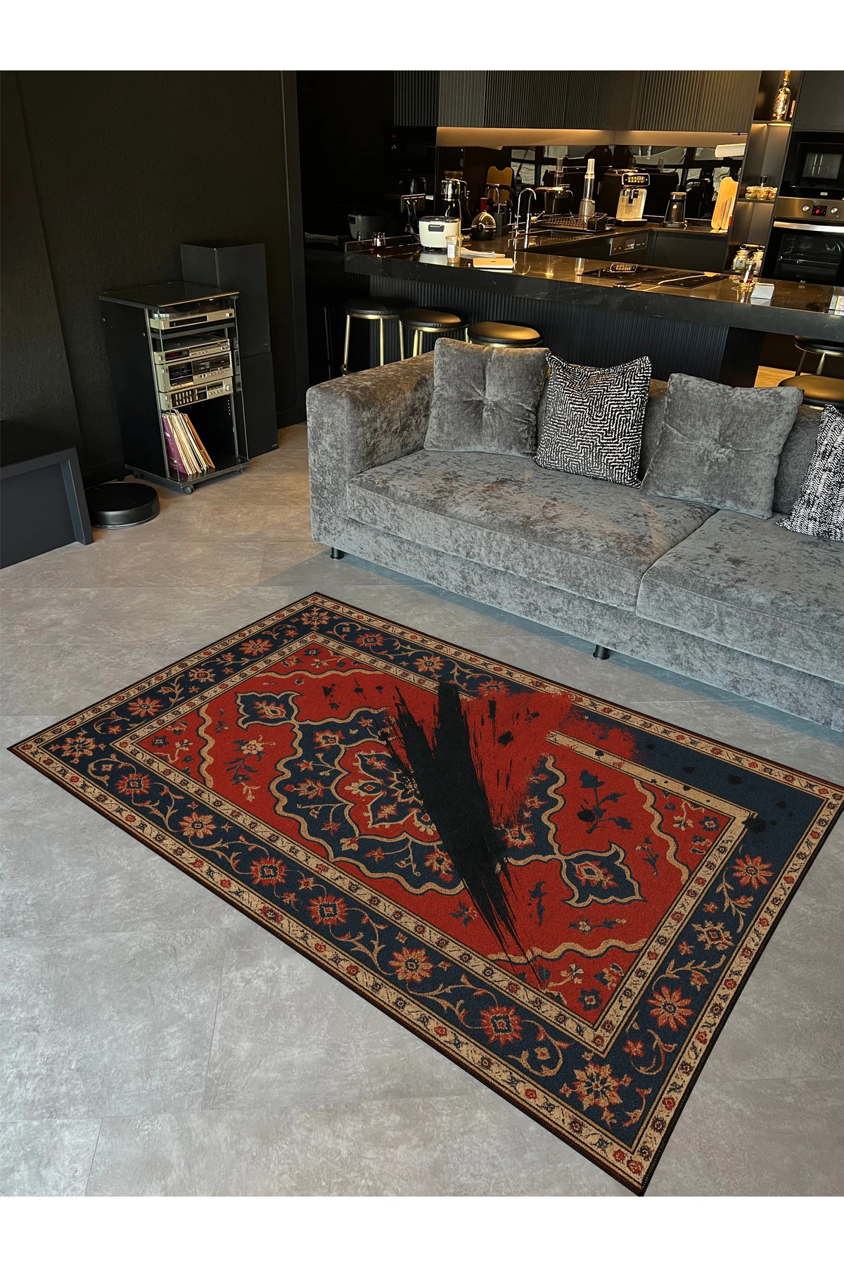 MOSSO Geleneksel Temalı Desen Modern Dekoratif Halı mosso479