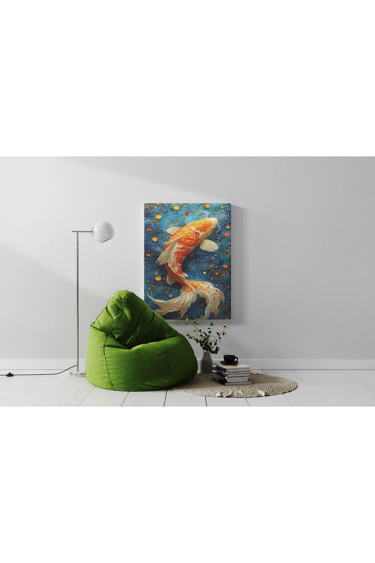 Kanvas Tablo Turuncu Renkli Balık Animal Tablo Temalı Tablo