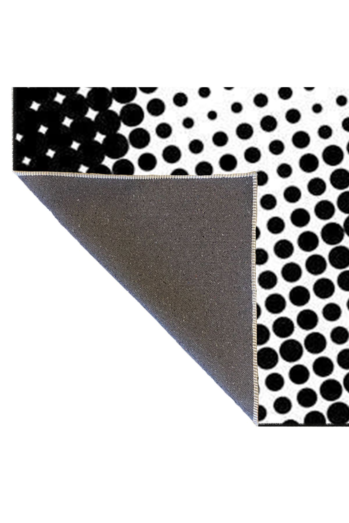 Kadın Soyut Desenli Dekoratif ve Yıkanabilir Halı miravip9262