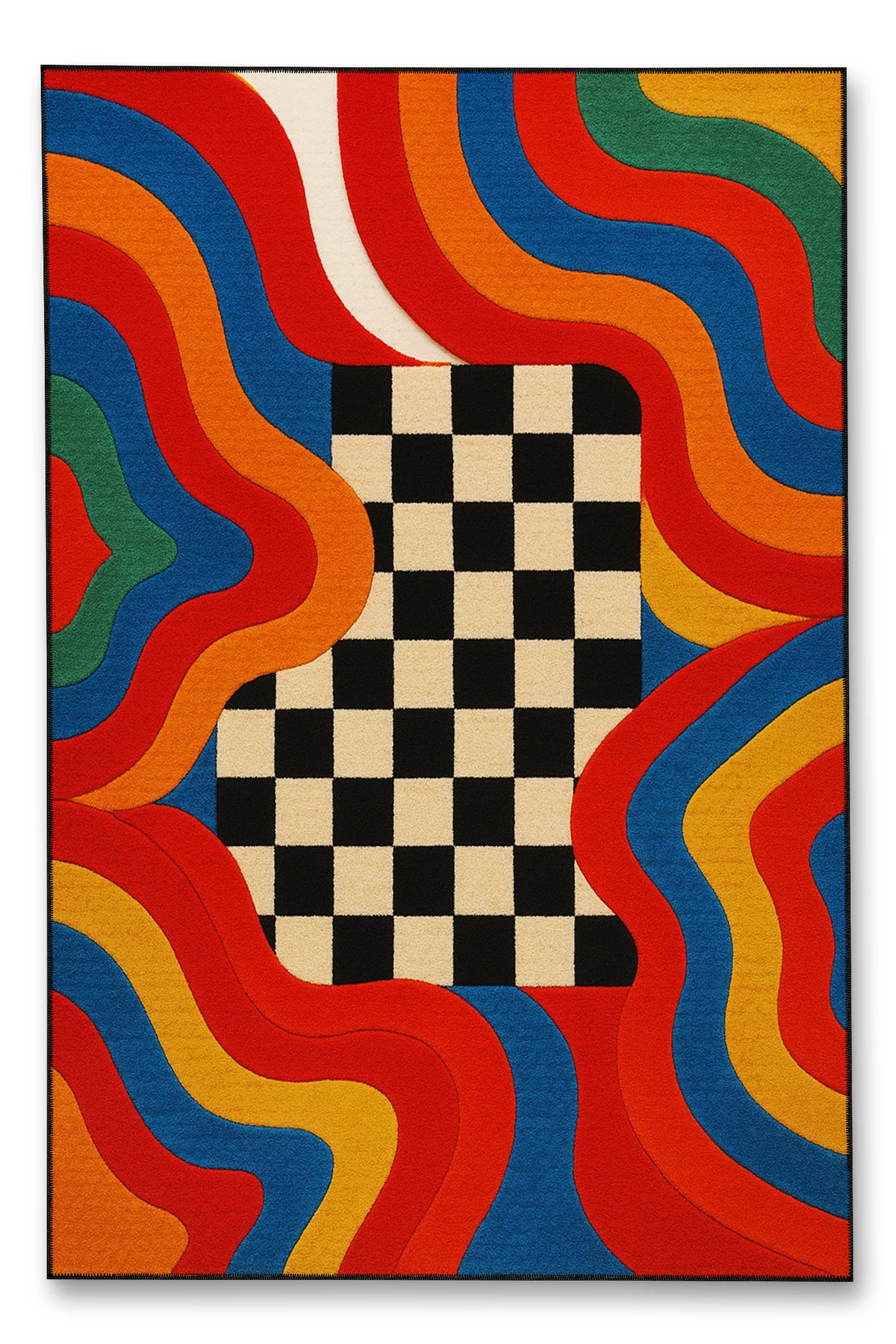 MOSSO Çiçek Motifli Desen Dokuma Taban Vintage Dekoratif Halımosso913