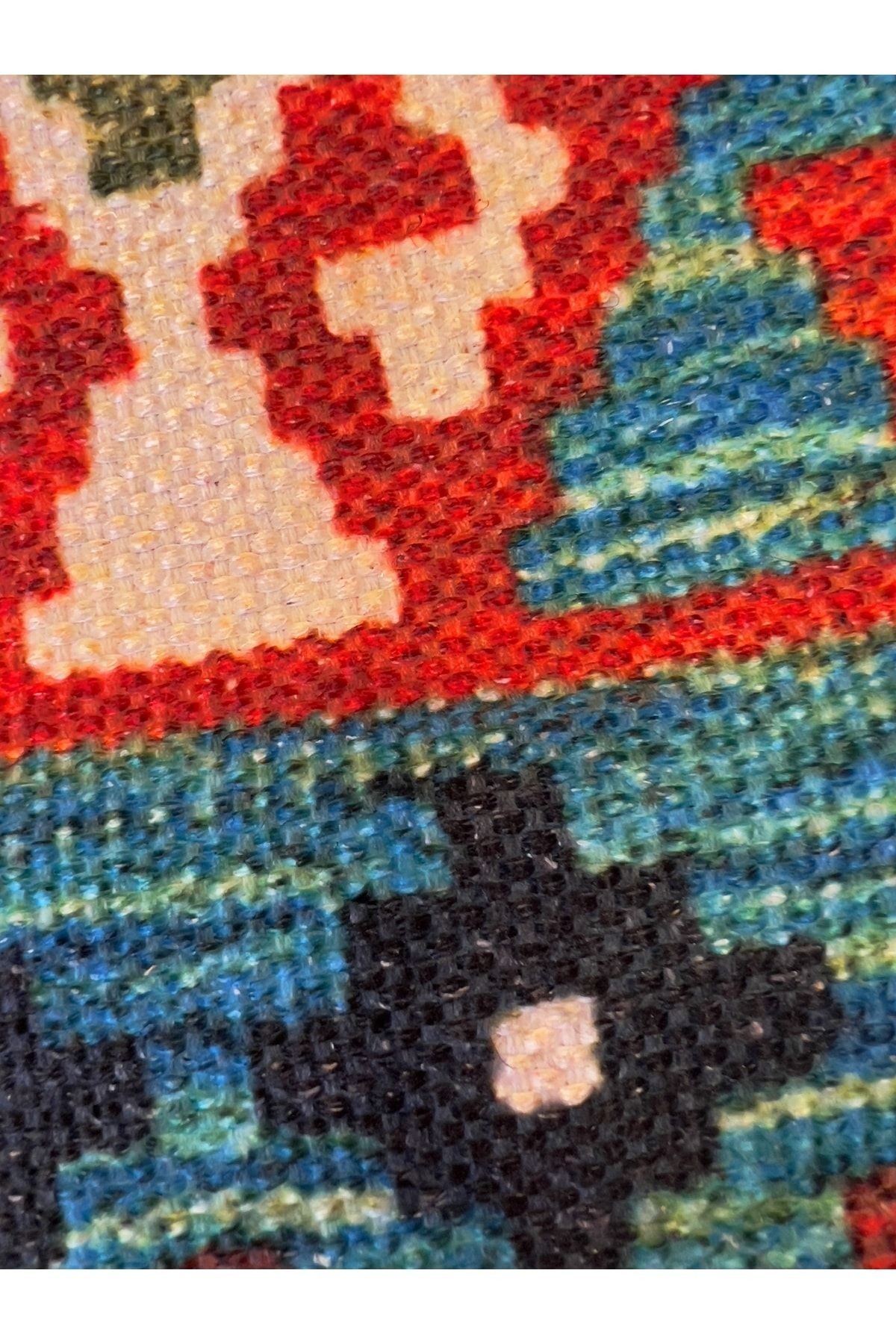 Cotton 552 Etnik Desenli Otantik Canlı Çok Renkli Kilim