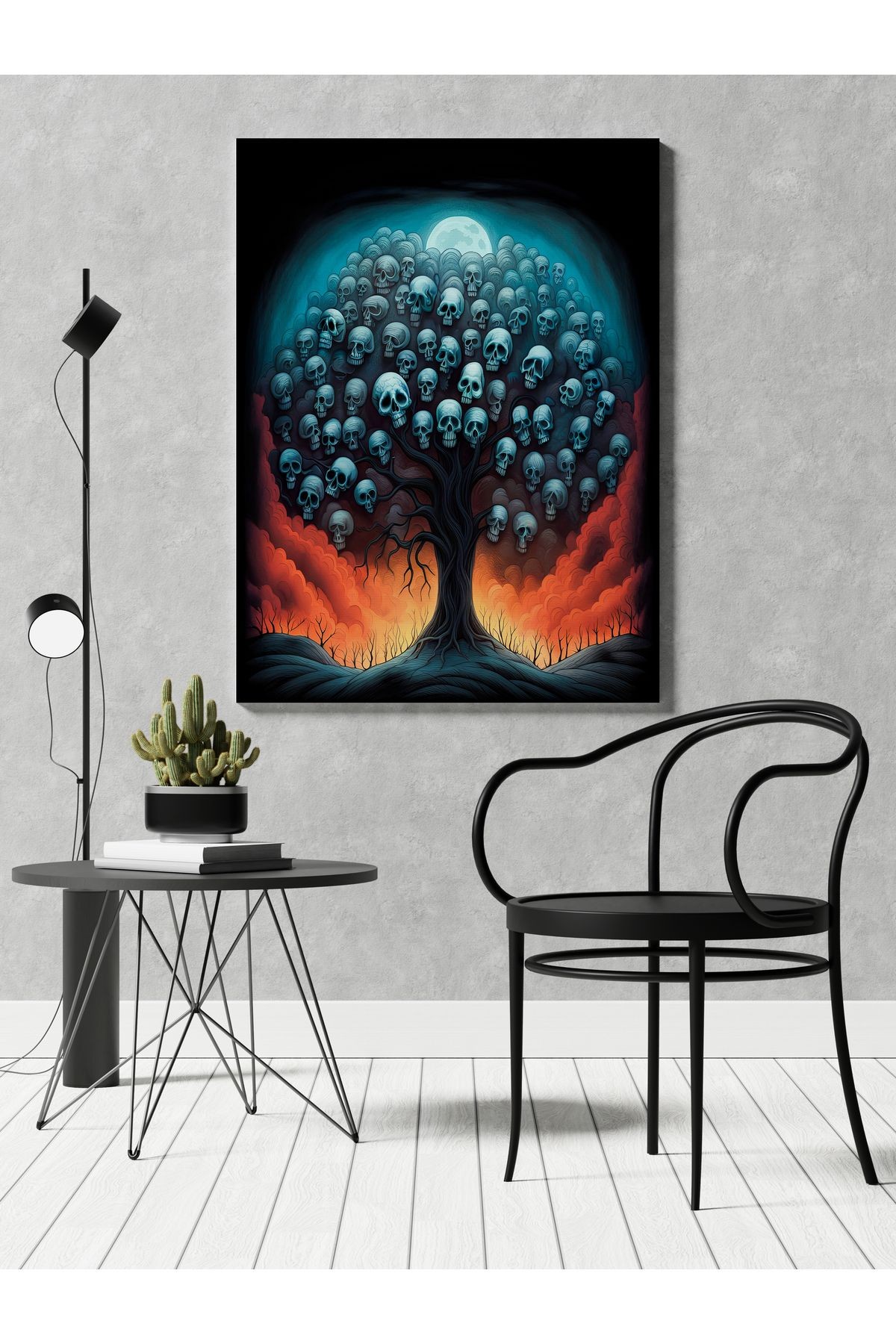 Kanvas Tablo Kurukafa Ağaç Desenli Modern Tablo