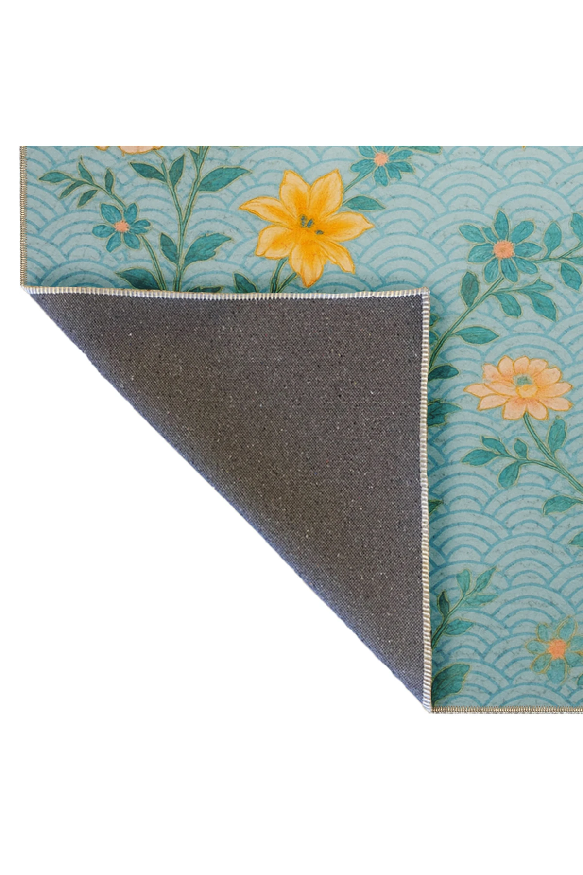 MOSSO Çiçek Motifli Desen Dokuma Taban Vintage Dekoratif Halımosso920