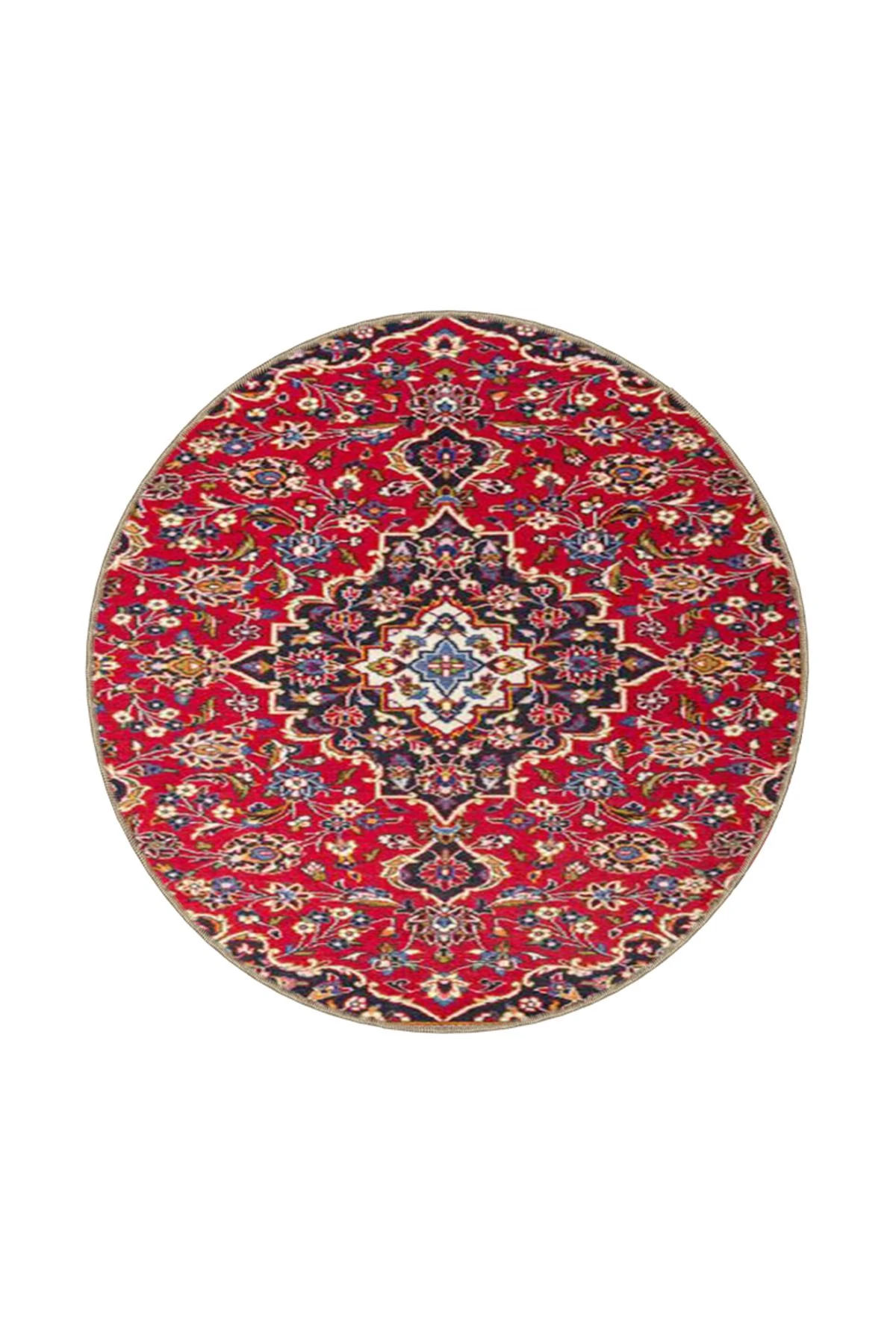 Kırmızı Gelenksel Halı Desenli Modern Dekoratif Halı 4471