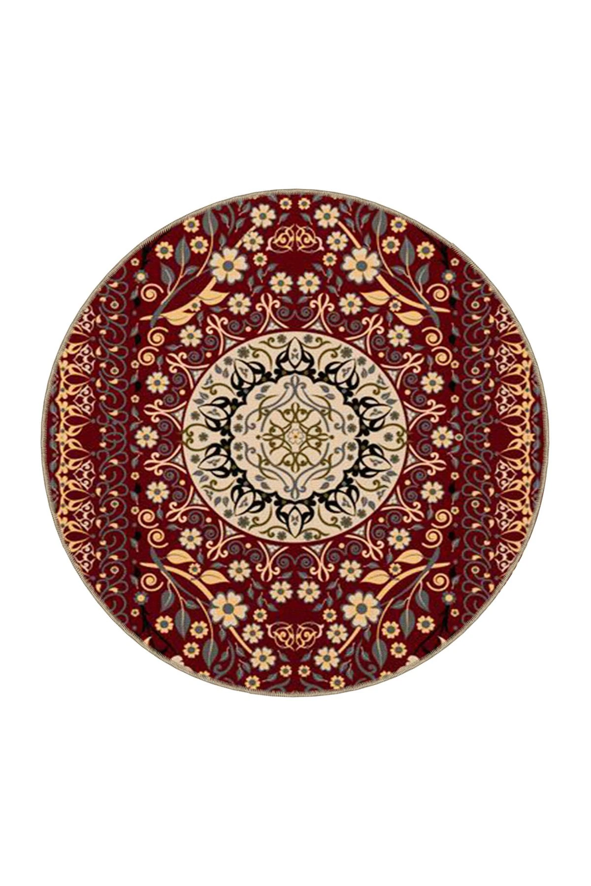 Geleneksel Desenli Bordo Dokuma Taban Halı 4289