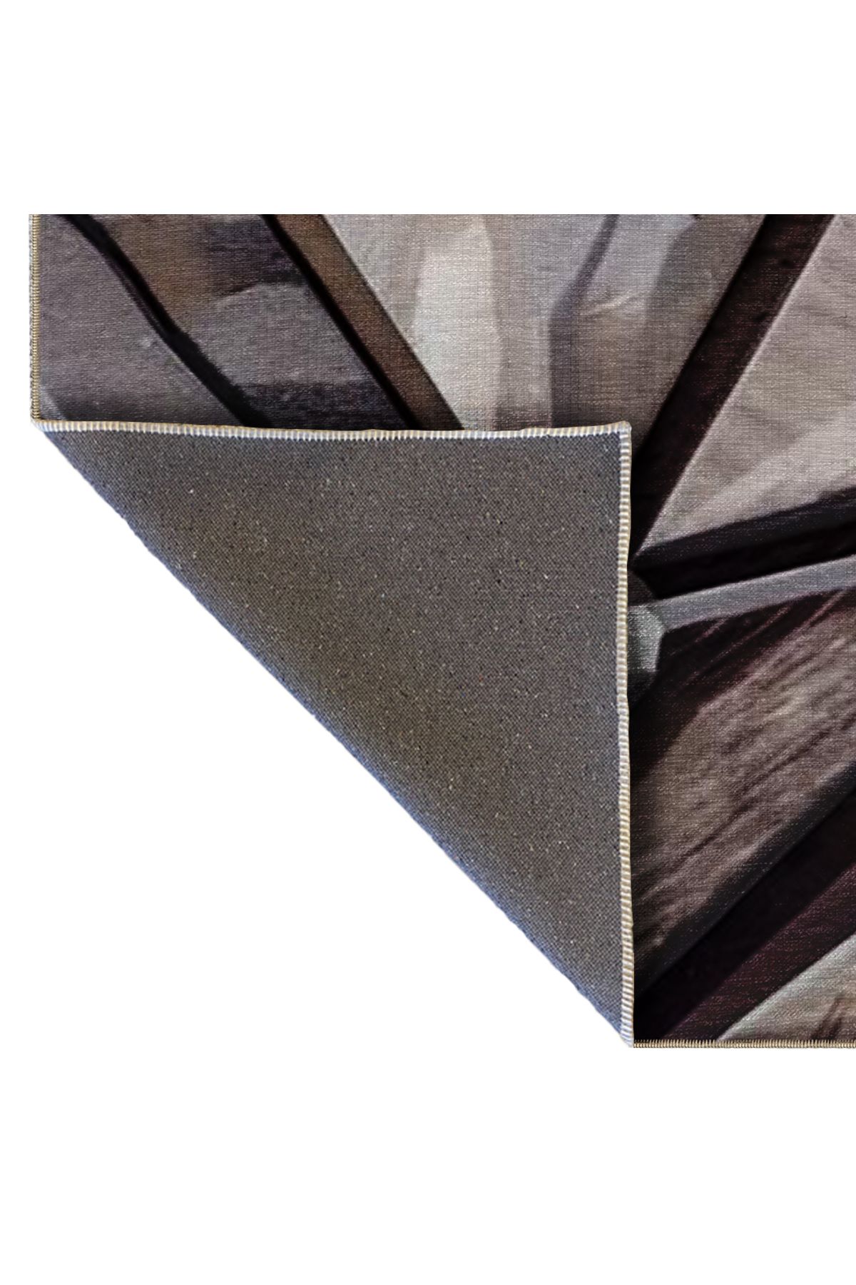 Gri Temalı Soyut Geometrik Desenli Kreatif Modern Dekoratif Halı 5288