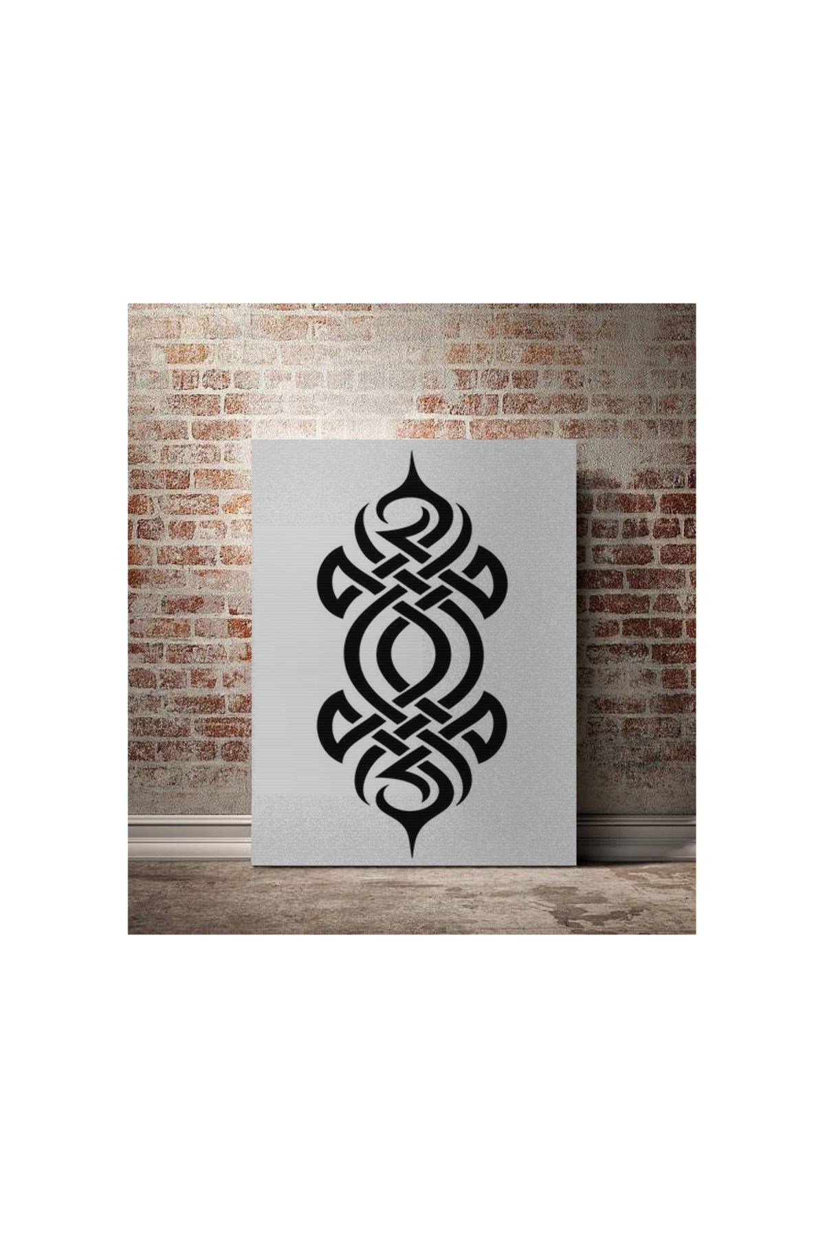 Kanvas Tablo Siyah Geoemtrik Desenli Temalı Tablo