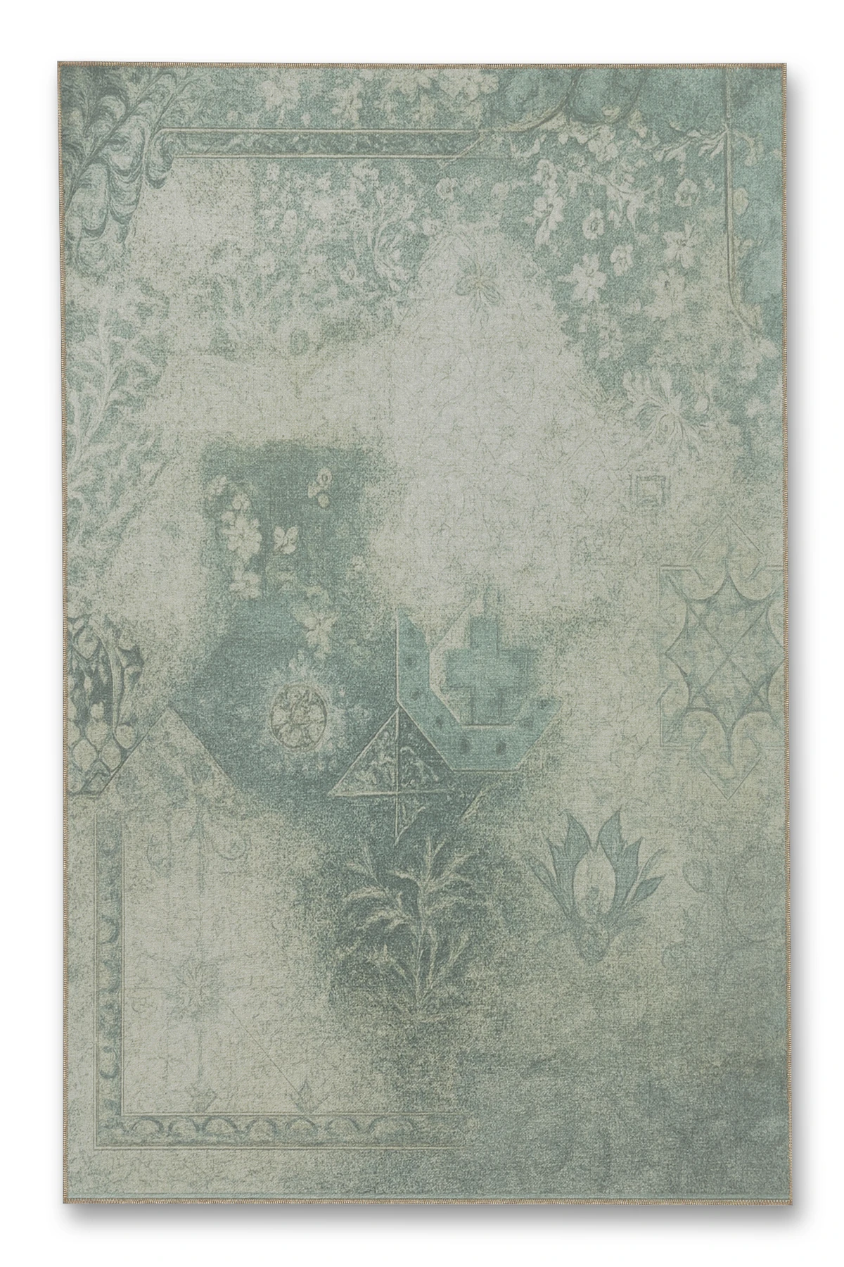 MOSSO Çok Renkli Dağınık Desenli Modern Dekoratif Halı mosso415