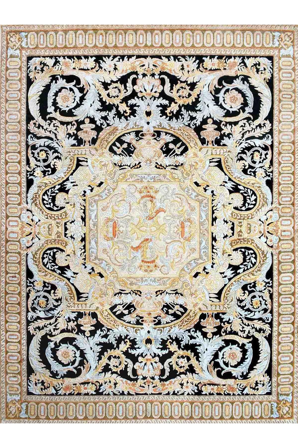 Barcelona Koleksiyonu Çok Renkli Karma Çiçek Motifi ve Geleneksel Desenli Vintage Dekoratif Halı 20
