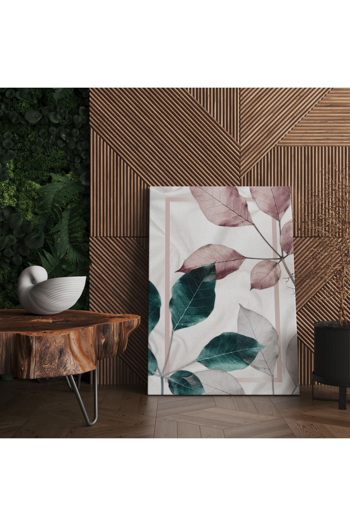 Kanvas Tablo Yaprak Temalı Modern
