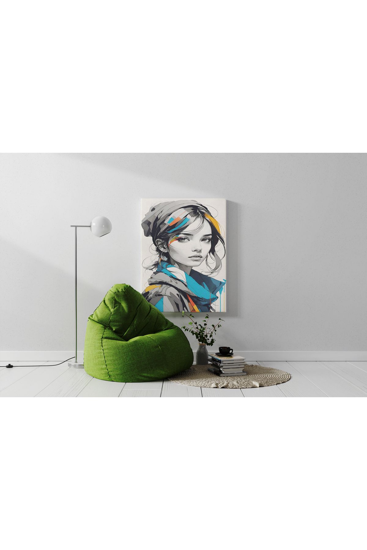 Kanvas Tablo Tatlı Genç Kız Temalı Tablo