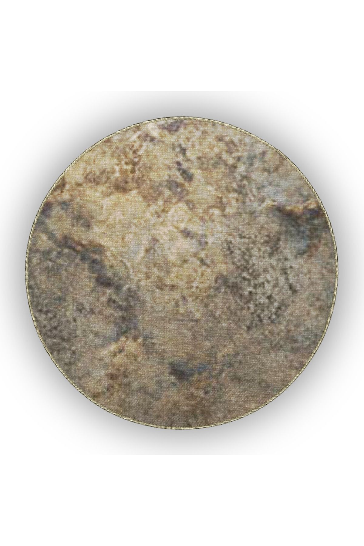 Kahverengi Gri Ton Soyut Abstract Desenli Modern Dekoratif Halı 4924