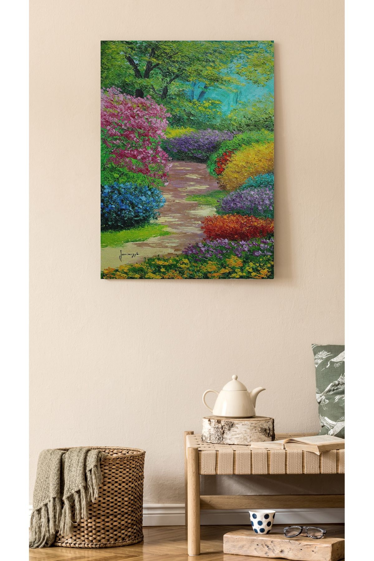 Kanvas Tablo Doğa Orman Bahçe Temalı Modern Tablo