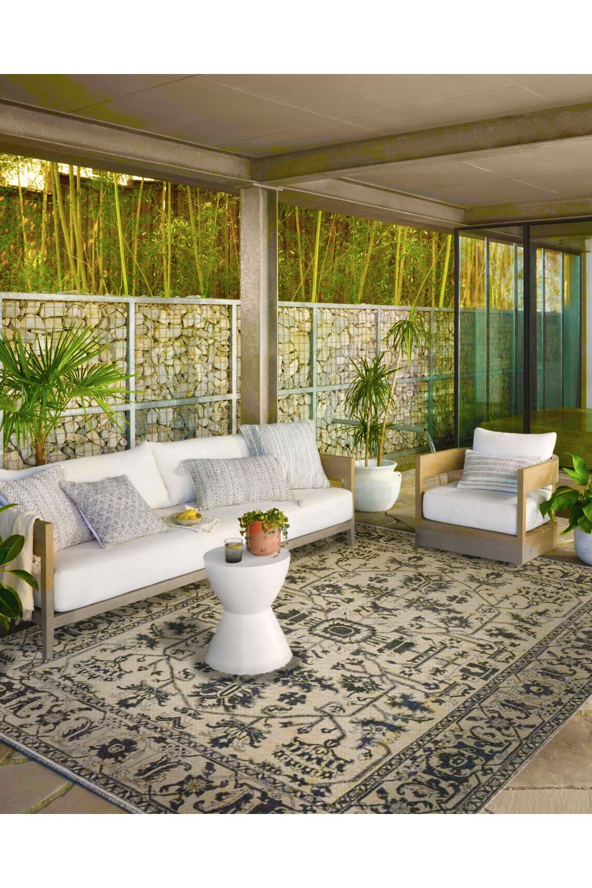 Geometrik Krem Botanik Çiçekli Baklavalı Desenli Dokuma Taban Halı ve Yıkanabilir Halı aloha95