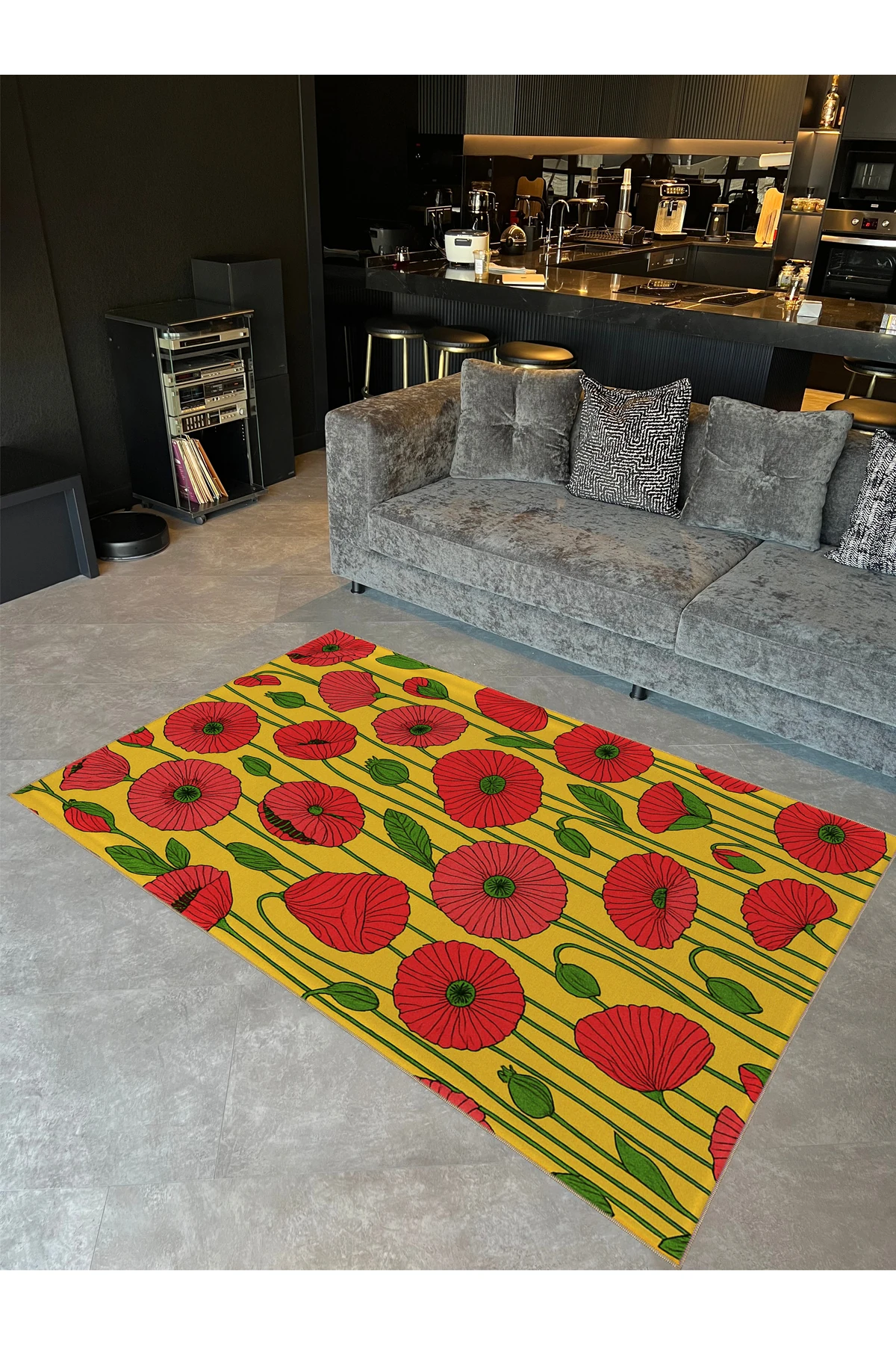 MOSSO Geleneksel Temalı Desen Modern Dekoratif Halı mosso483